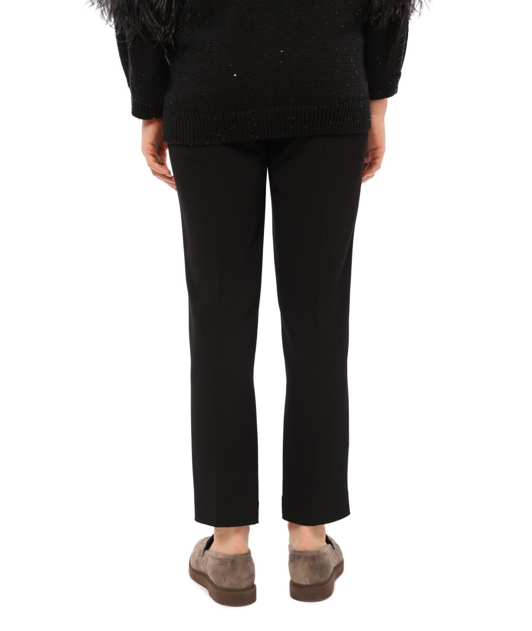 BRUNELLO CUCINELLI Черные шелковые брюки узкие, фото 4