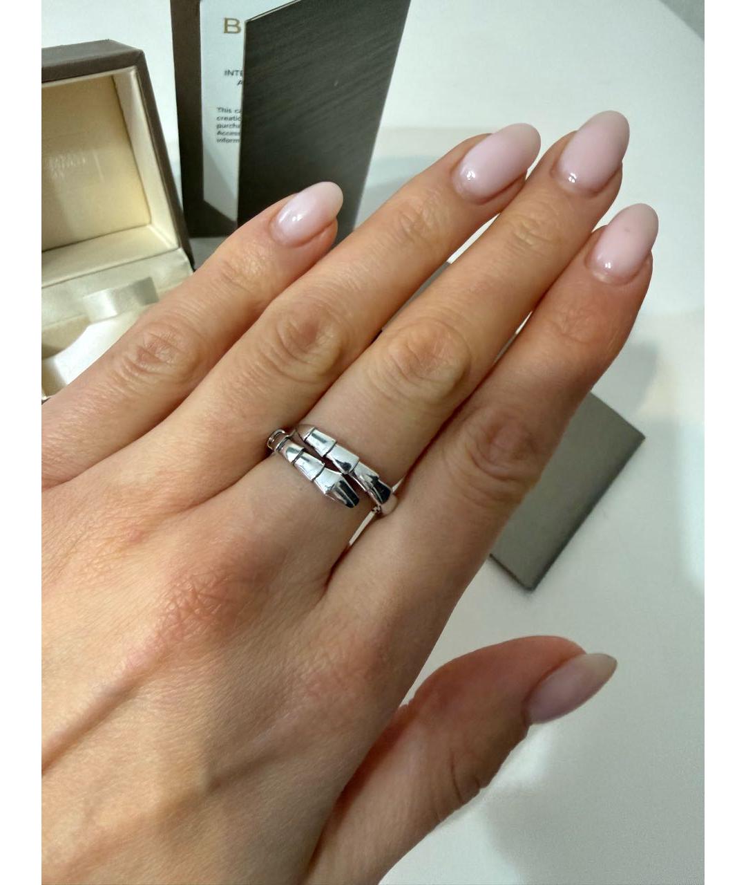 BVLGARI Серебряное кольцо из белого золота, фото 3
