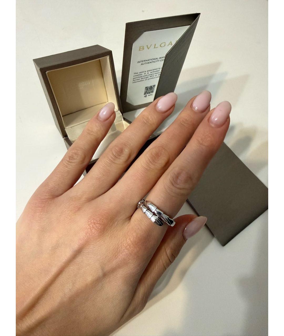 BVLGARI Серебряное кольцо из белого золота, фото 4