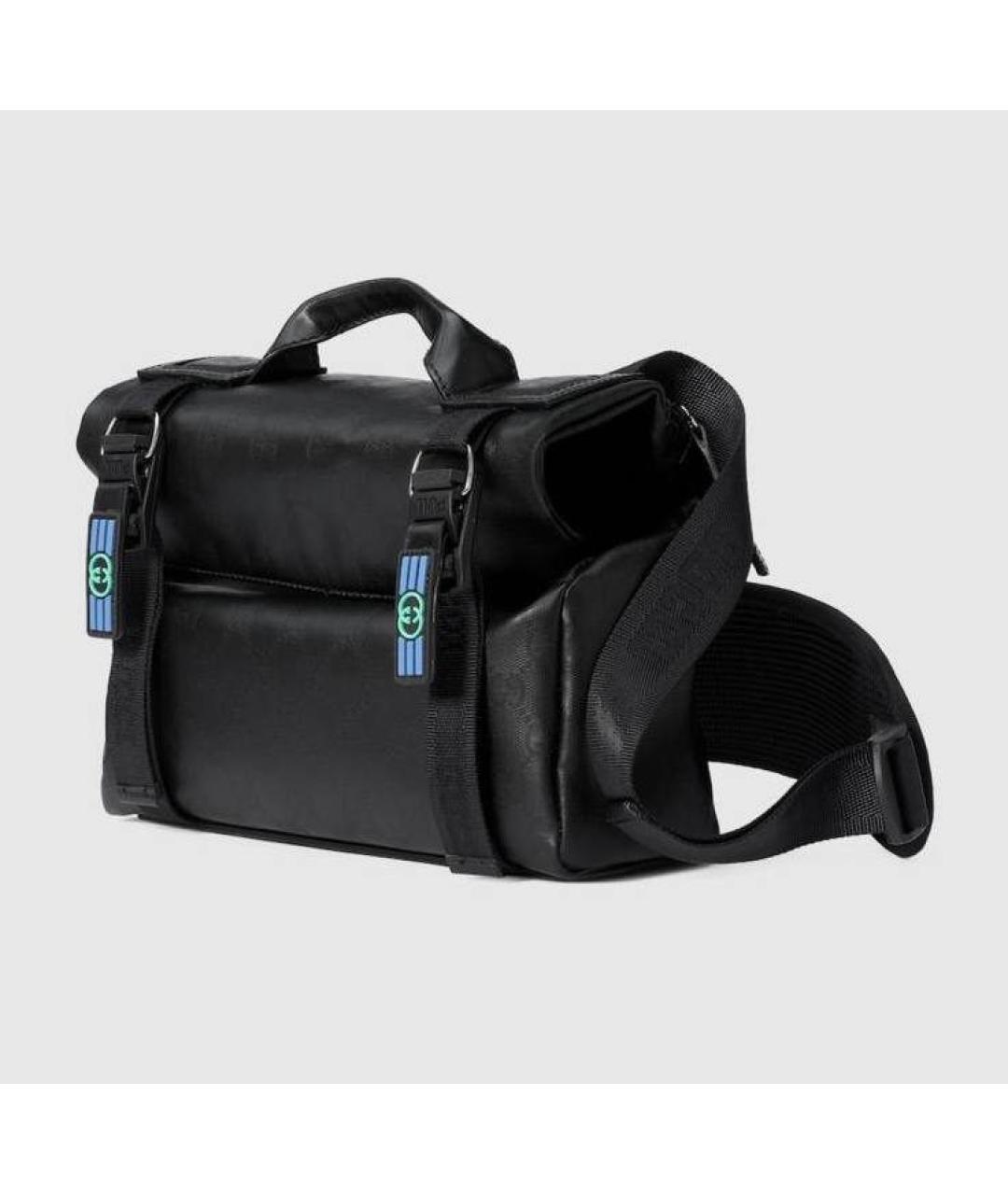 GUCCI Черная кожаная сумка на плечо, фото 5