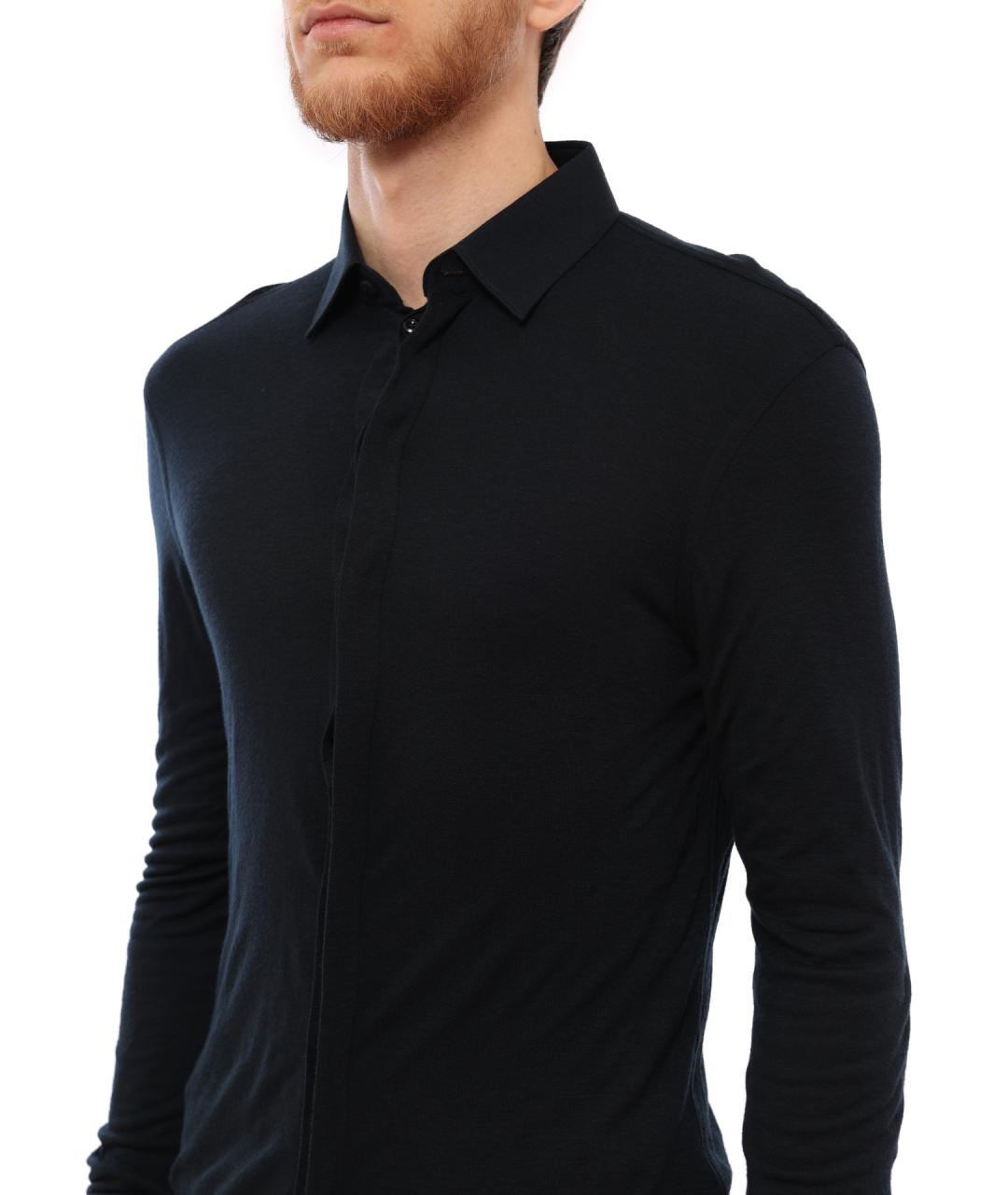EMPORIO ARMANI Темно-синяя классическая рубашка, фото 5