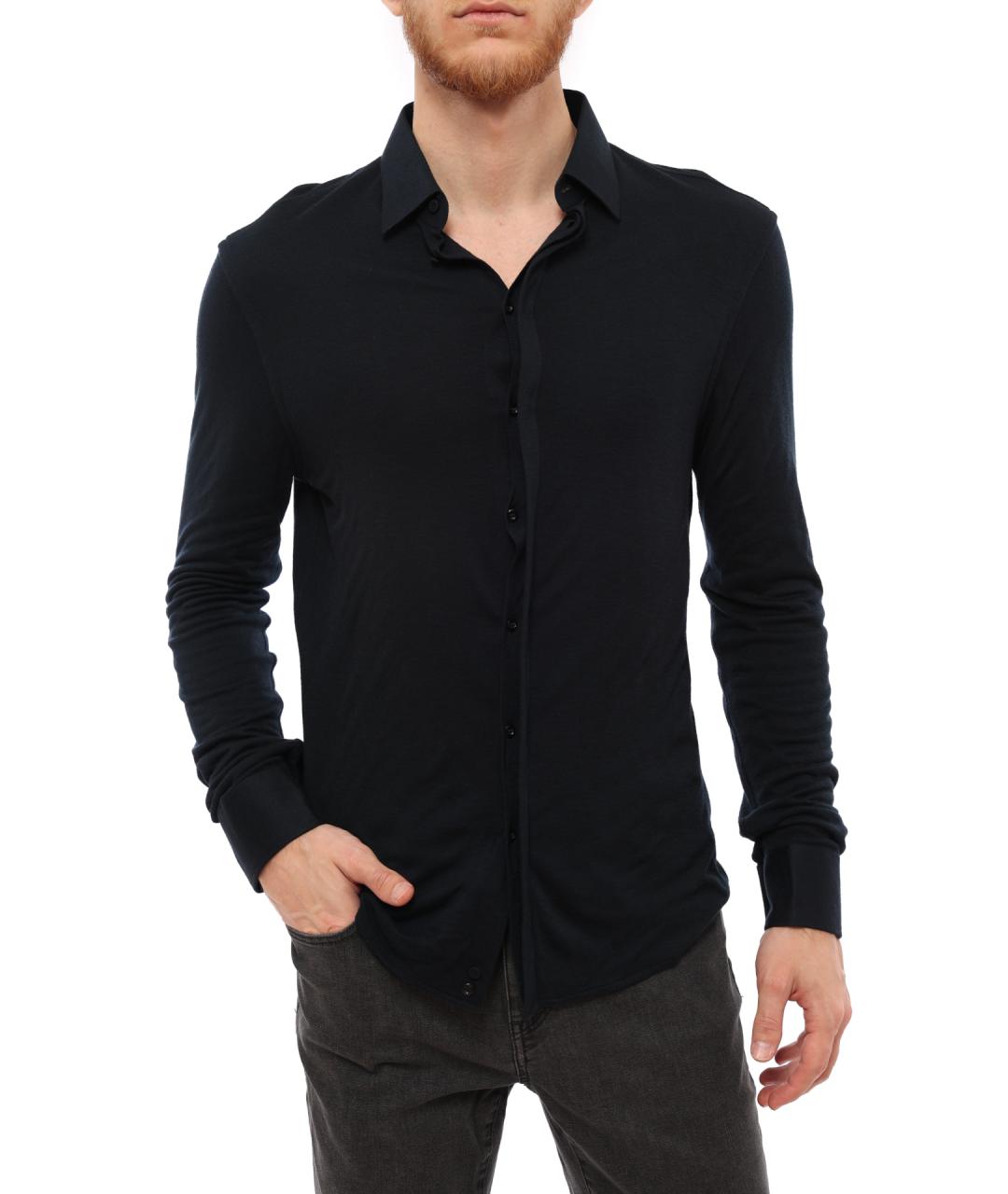 EMPORIO ARMANI Темно-синяя классическая рубашка, фото 3