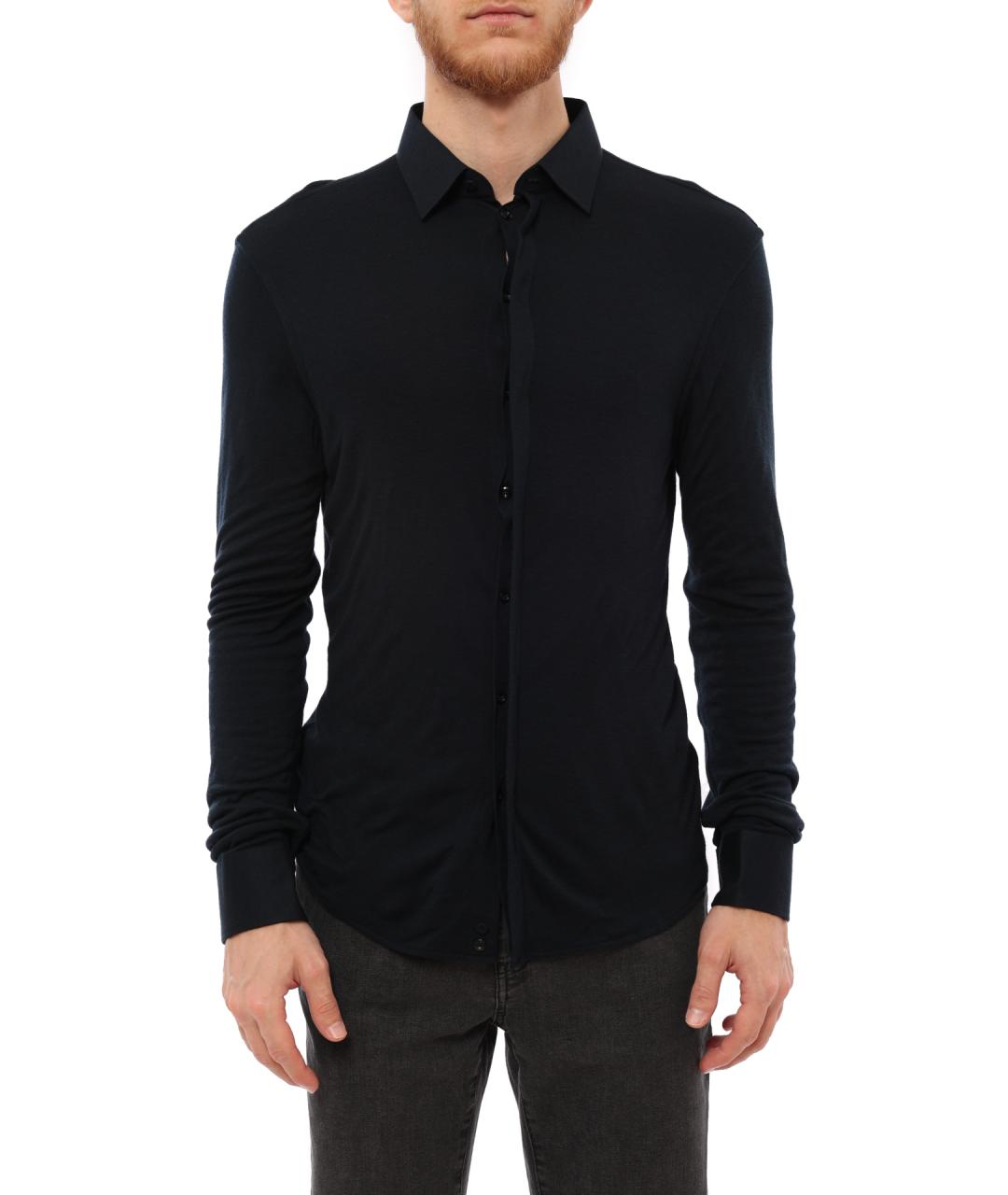 EMPORIO ARMANI Темно-синяя классическая рубашка, фото 1