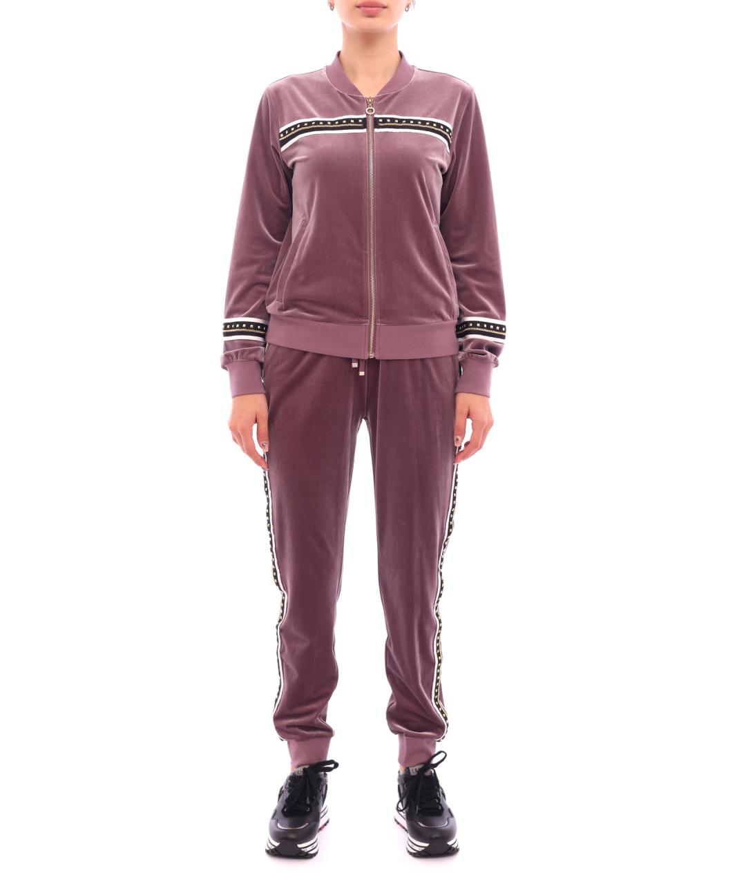 LIU JO Фиолетовые прямые брюки, фото 2