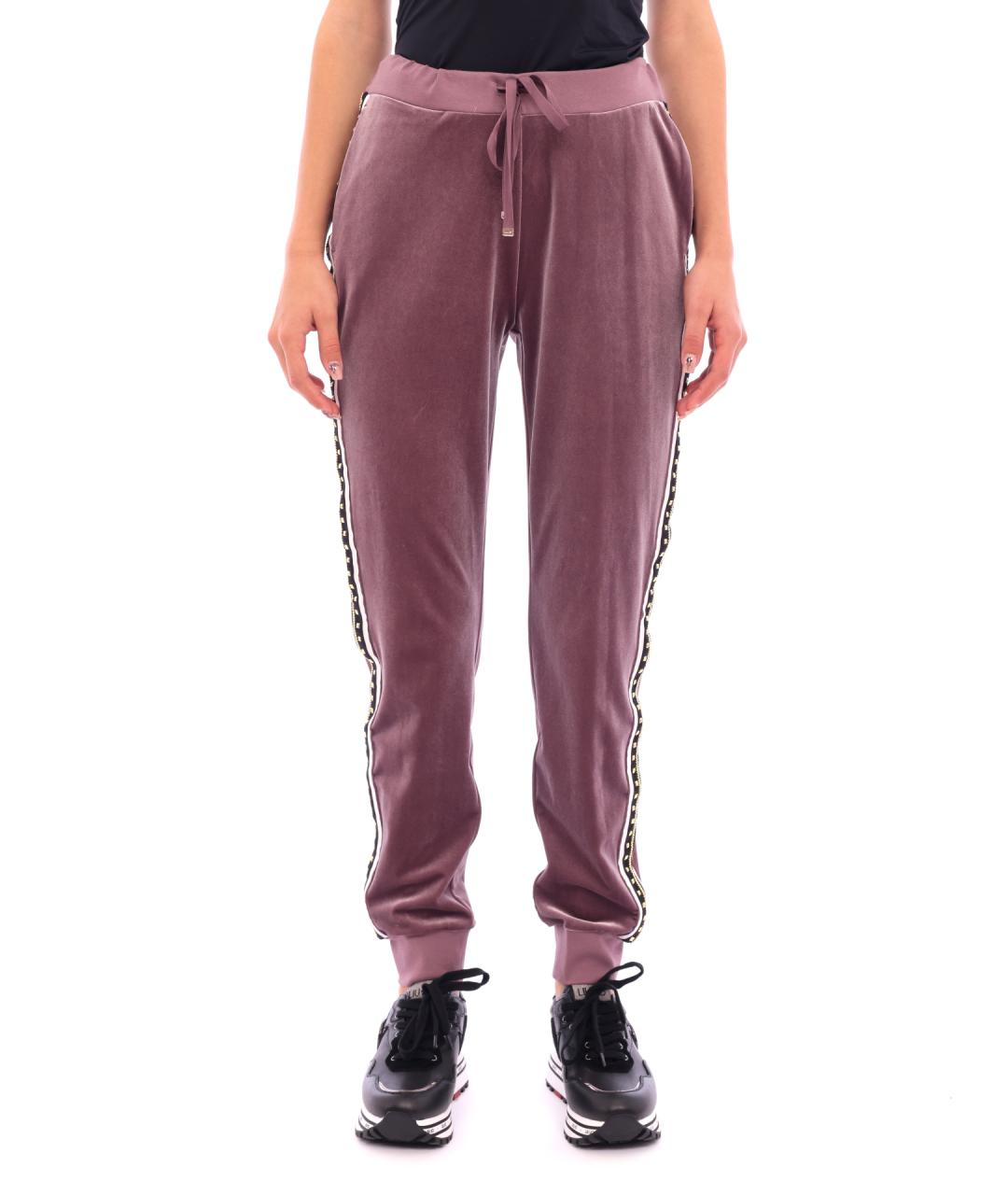 LIU JO Фиолетовые прямые брюки, фото 1