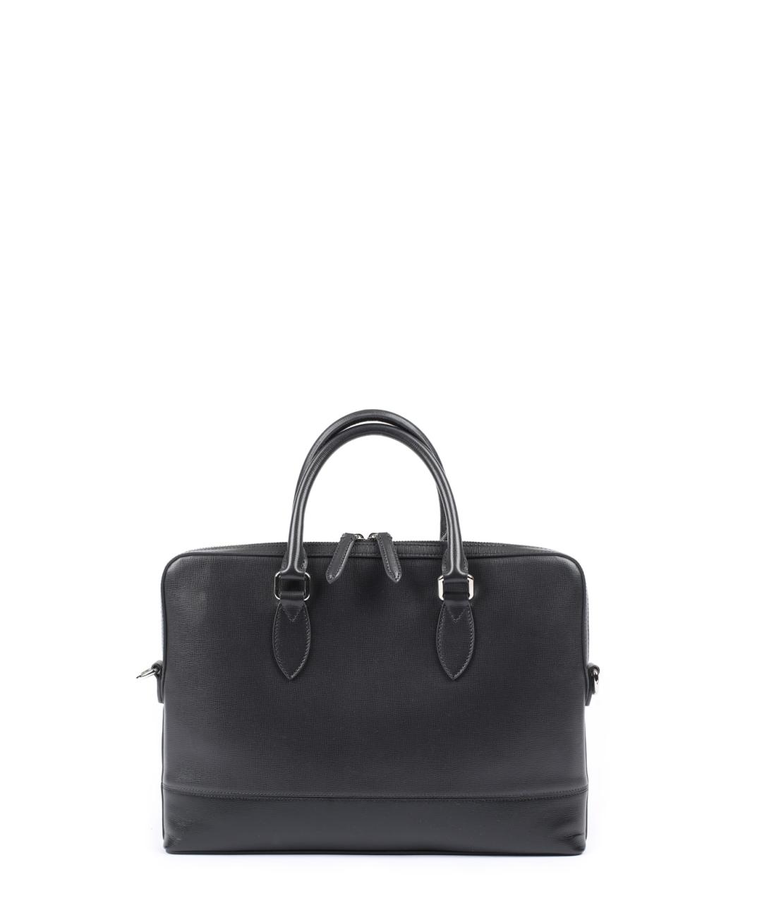 BURBERRY Черная кожаная сумка тоут, фото 3