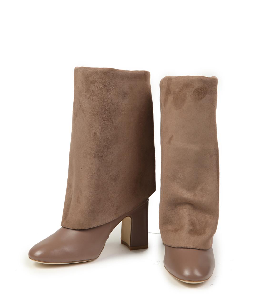 STUART WEITZMAN Коричневые кожаные сапоги, фото 5