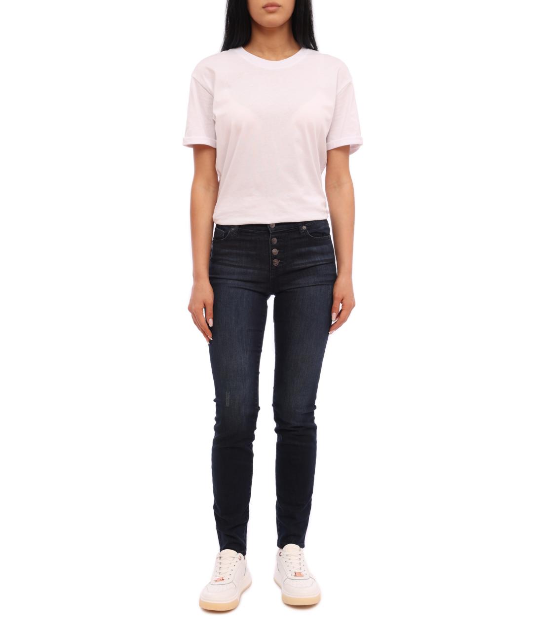 ARMANI EXCHANGE Синие хлопковые прямые джинсы, фото 1