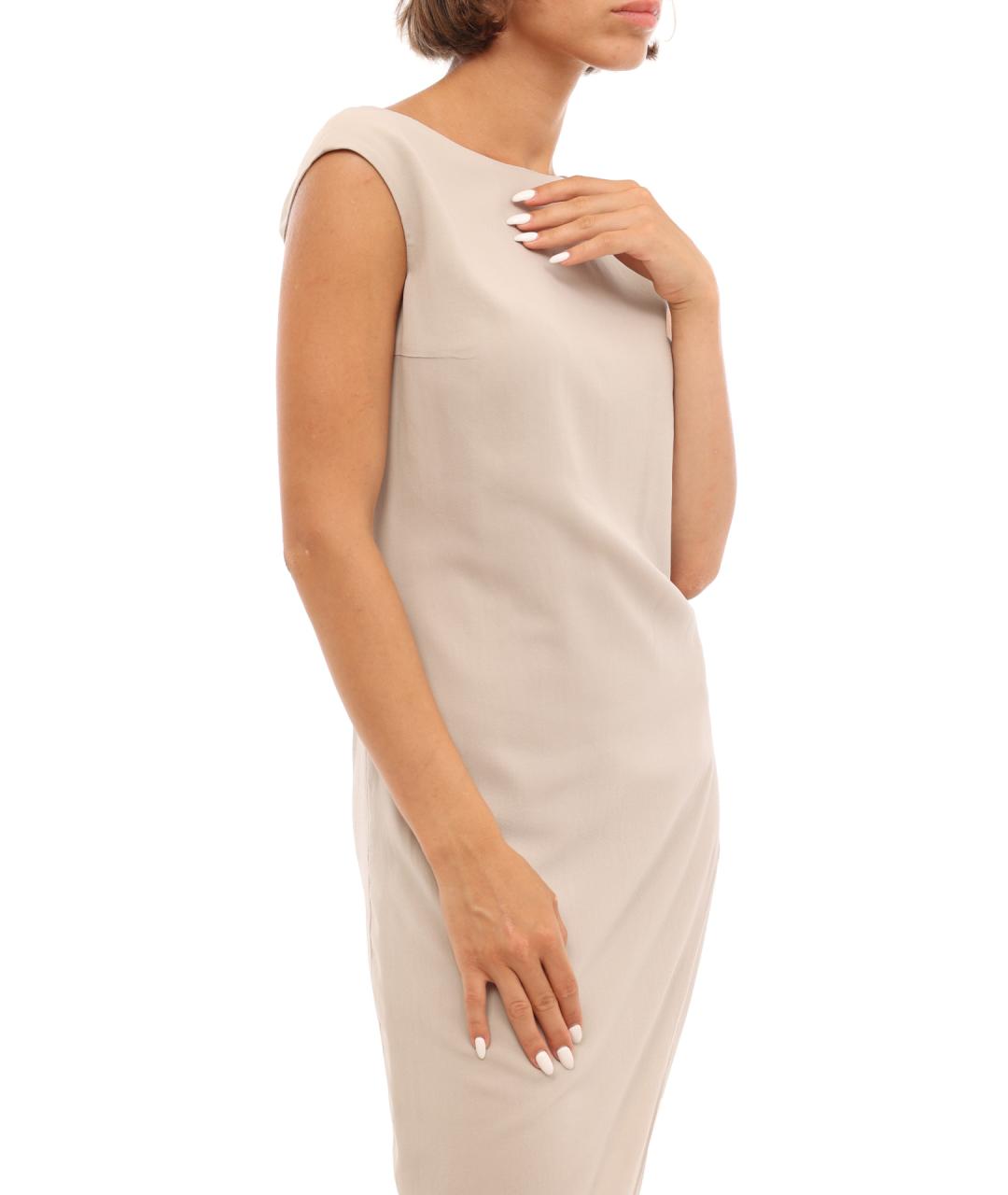 BRUNELLO CUCINELLI Бежевое повседневное платье, фото 5