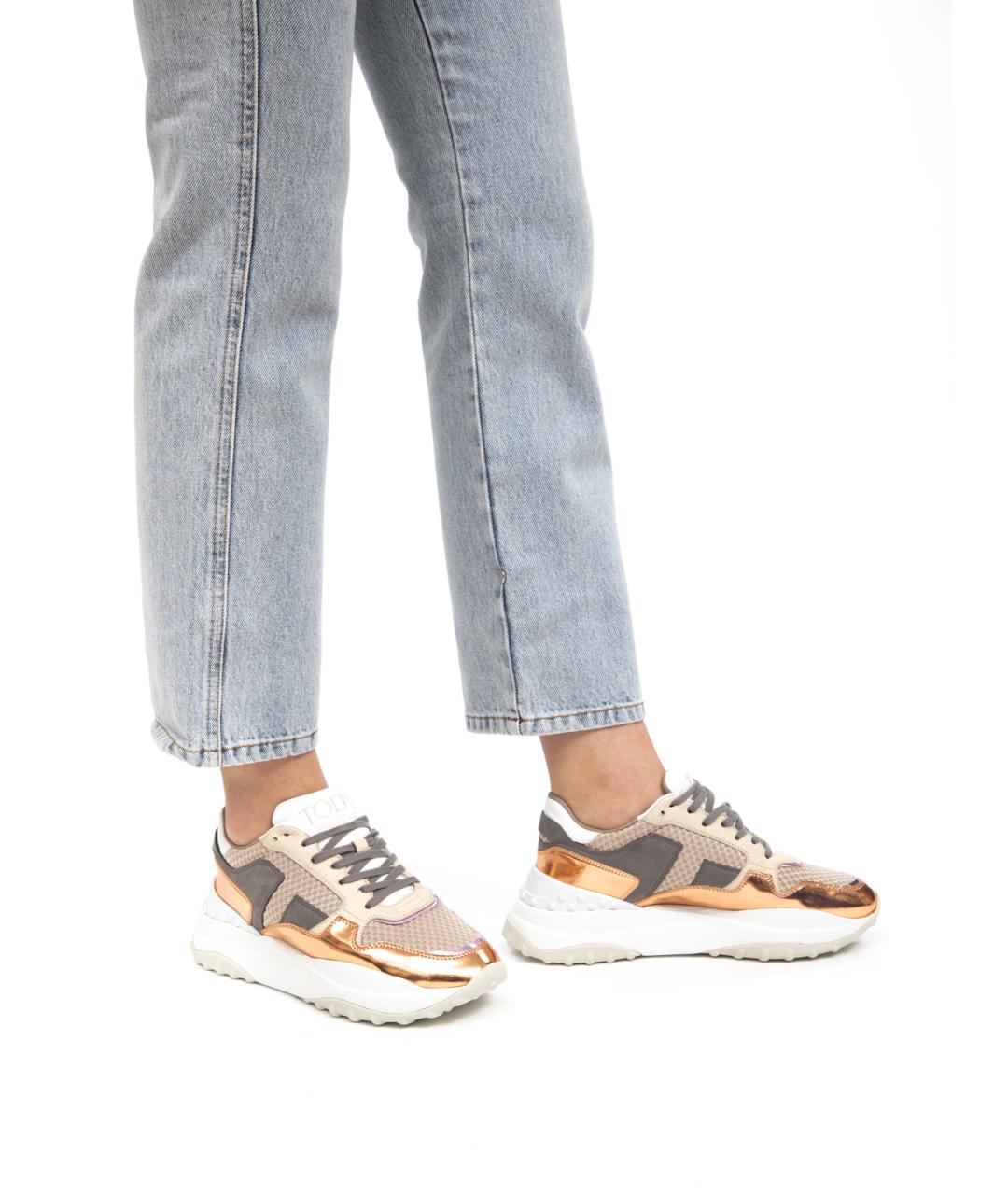 TOD'S Мульти текстильные кроссовки, фото 5