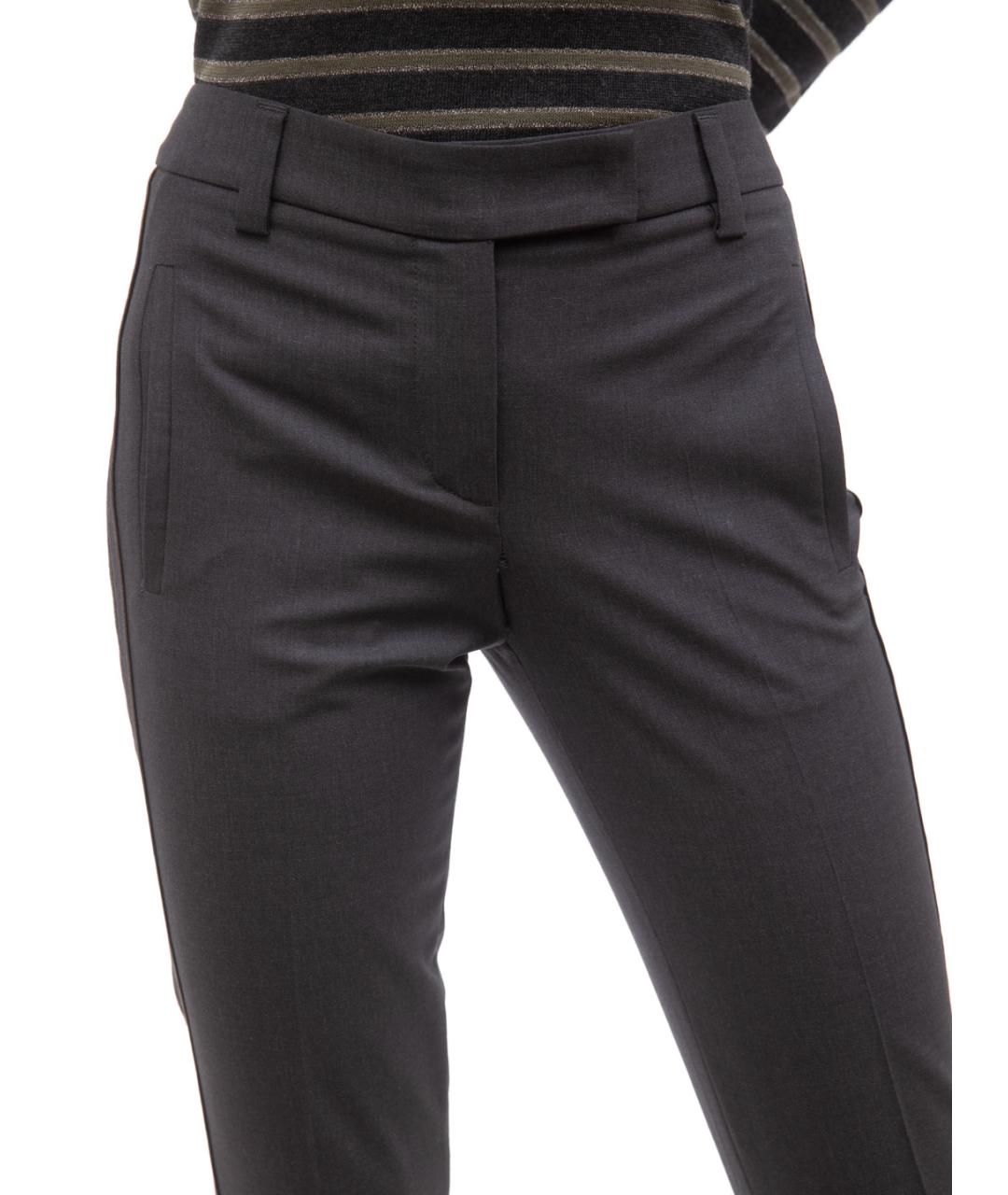 BRUNELLO CUCINELLI Серые прямые брюки, фото 3