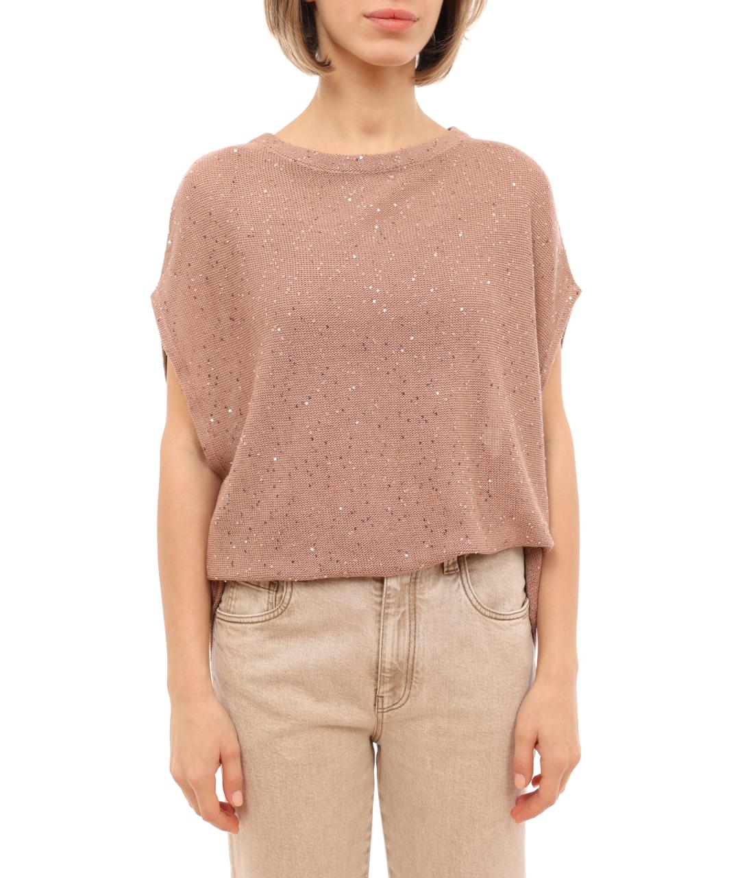 BRUNELLO CUCINELLI Розовая майка, фото 3