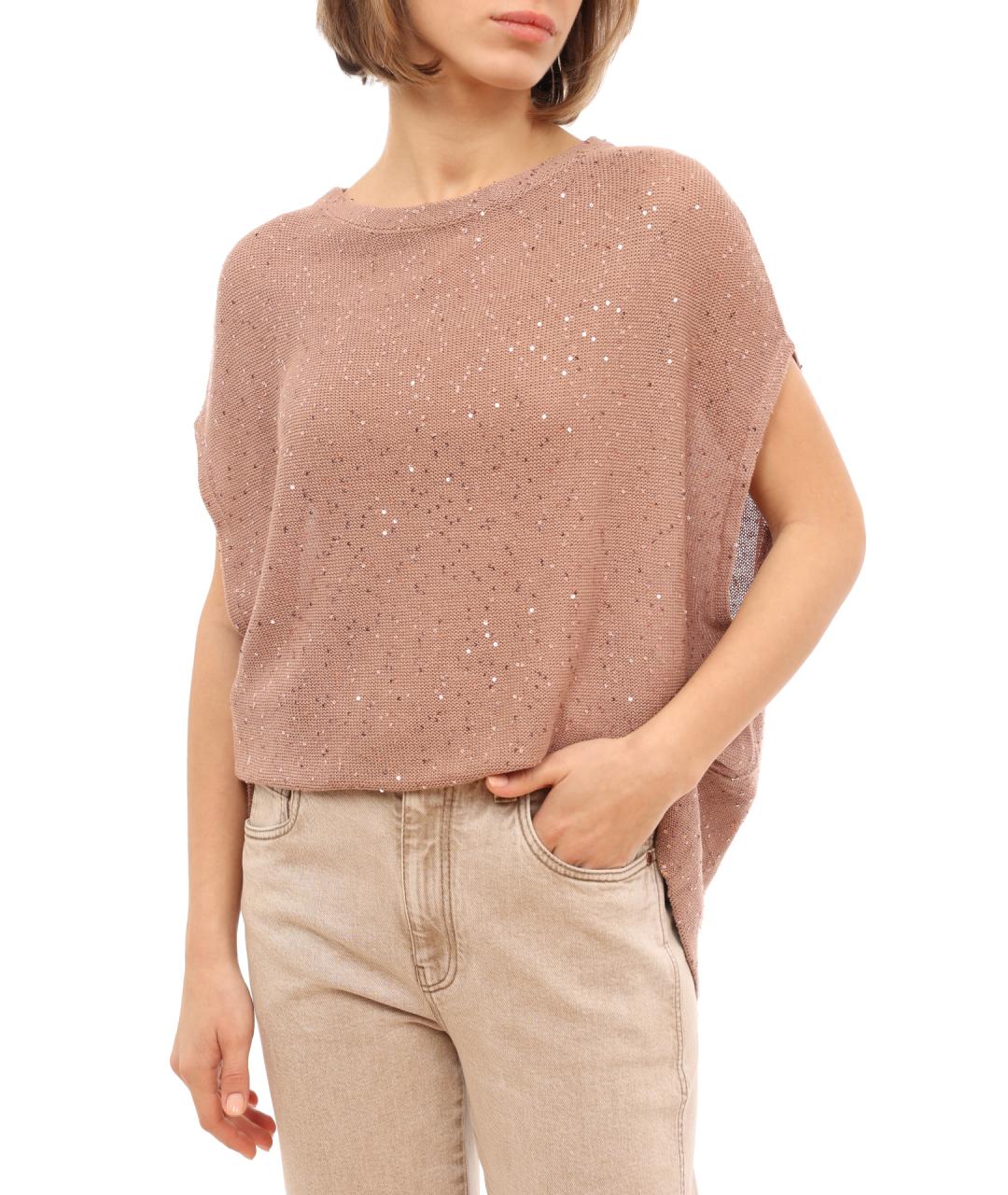 BRUNELLO CUCINELLI Розовая майка, фото 1