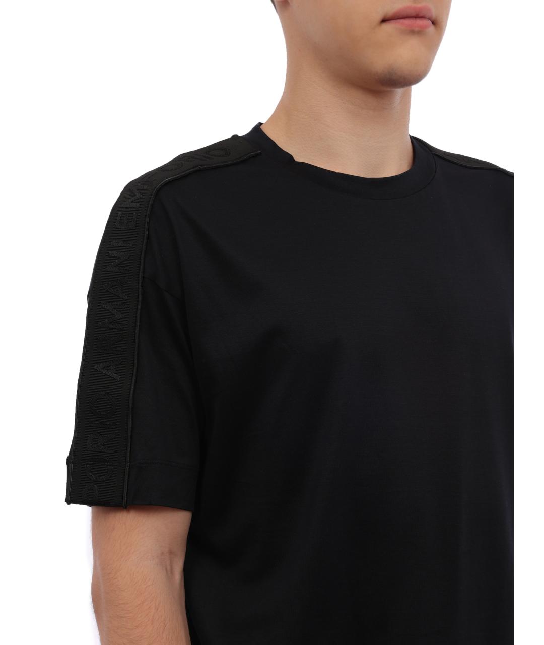 EMPORIO ARMANI Синяя хлопковая футболка, фото 4