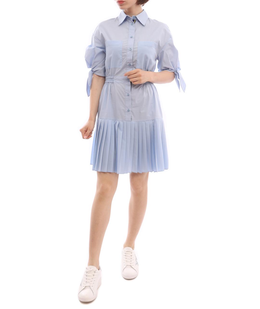 PINKO Голубое повседневное платье, фото 1