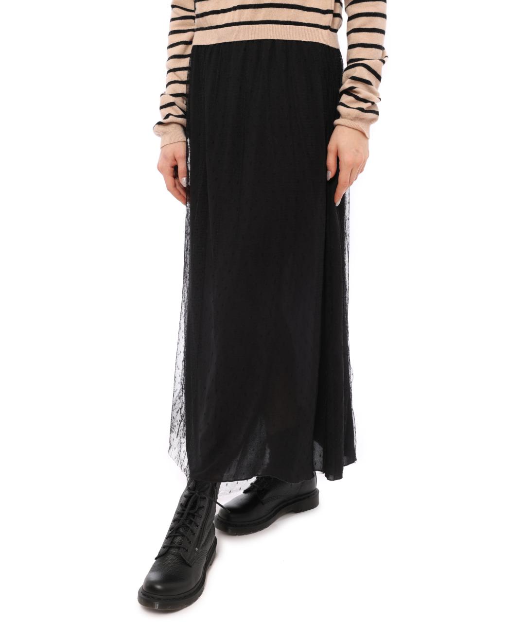 VALENTINO Черное полиамидовое повседневное платье, фото 4