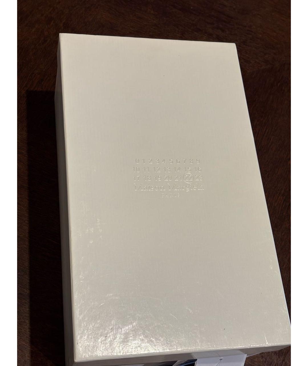 MAISON MARGIELA Черные кожаные низкие кроссовки / кеды, фото 5