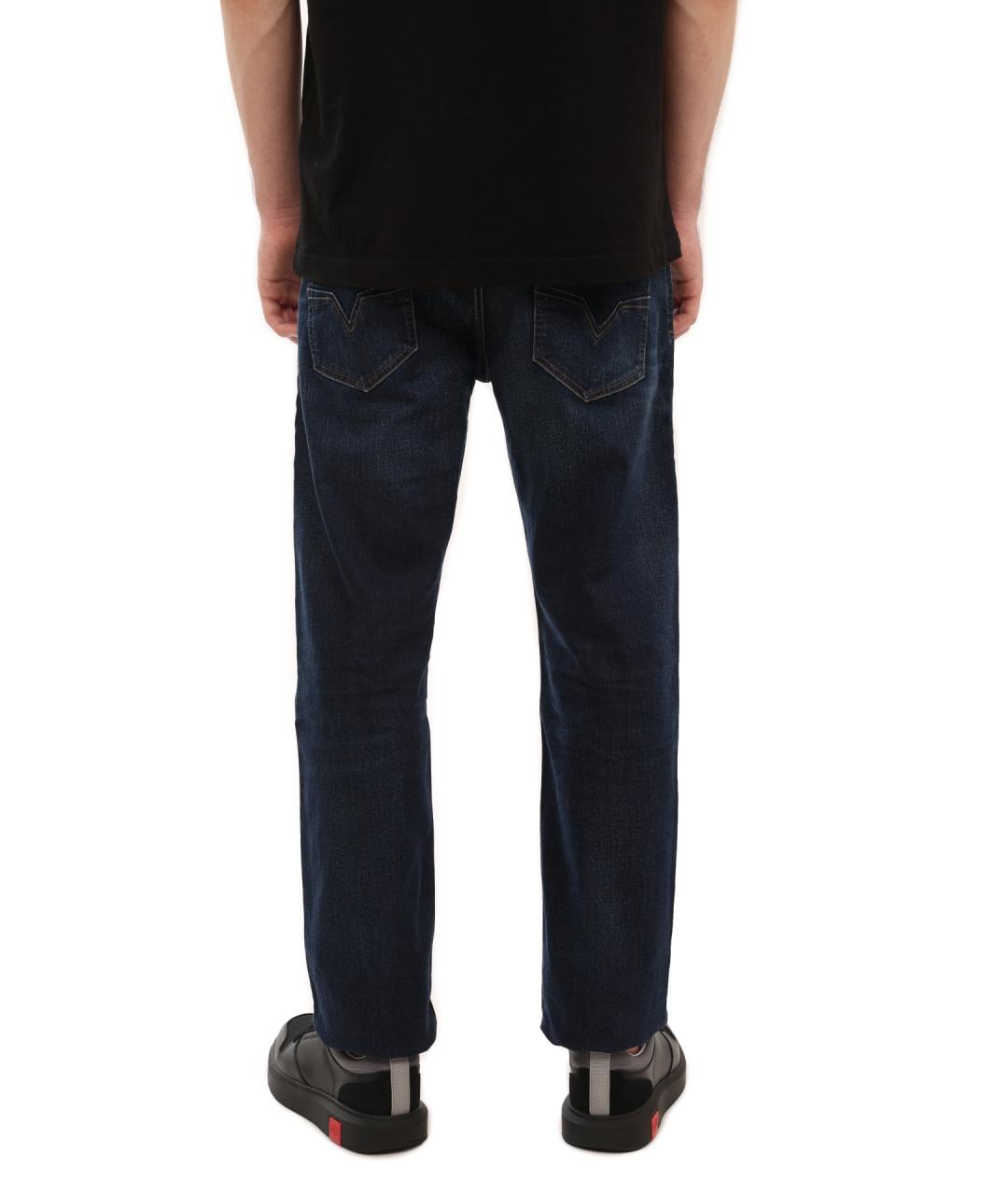 DIESEL Синие хлопковые прямые джинсы, фото 4