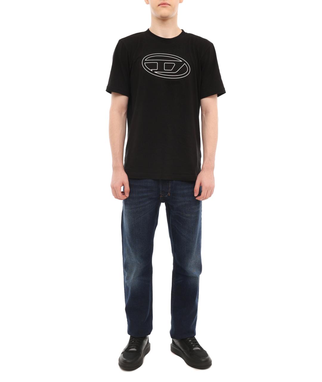 DIESEL Синие хлопковые прямые джинсы, фото 2