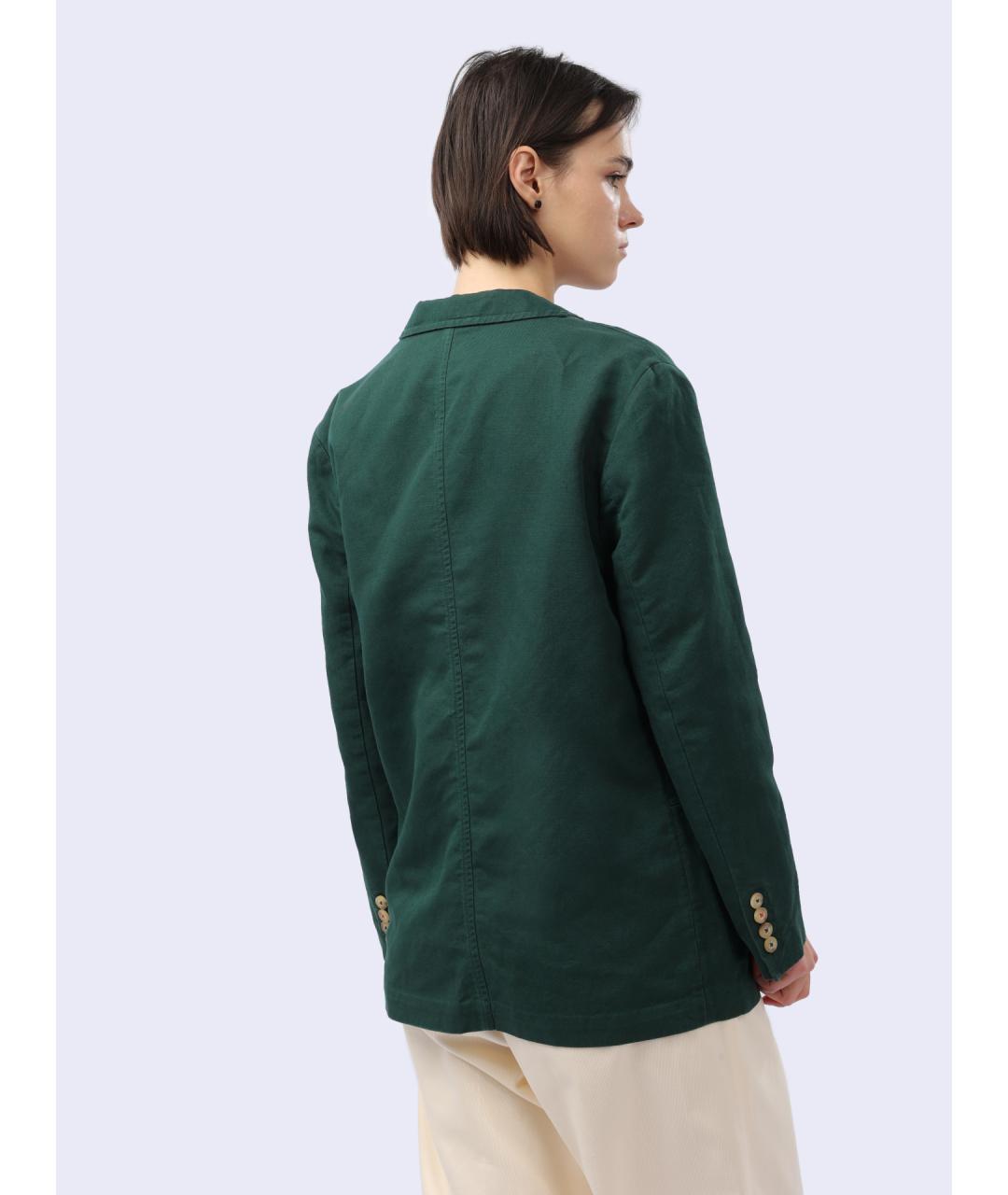 TOMMY HILFIGER Зеленый хлопковый жакет/пиджак, фото 4