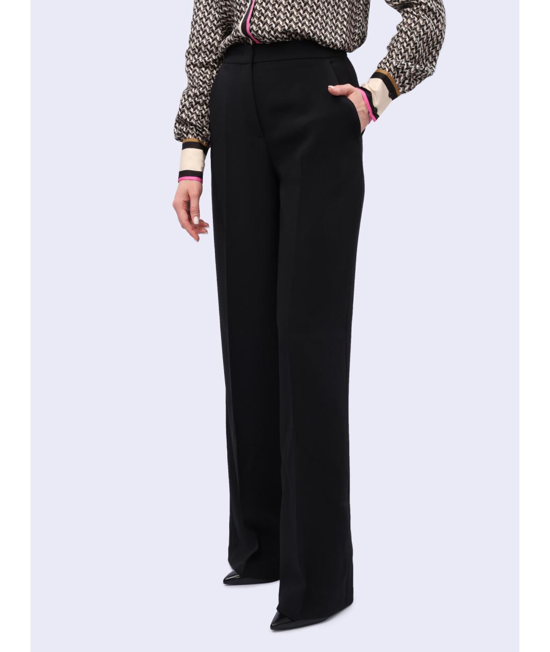 PINKO Черные полиэстеровые прямые брюки, фото 3