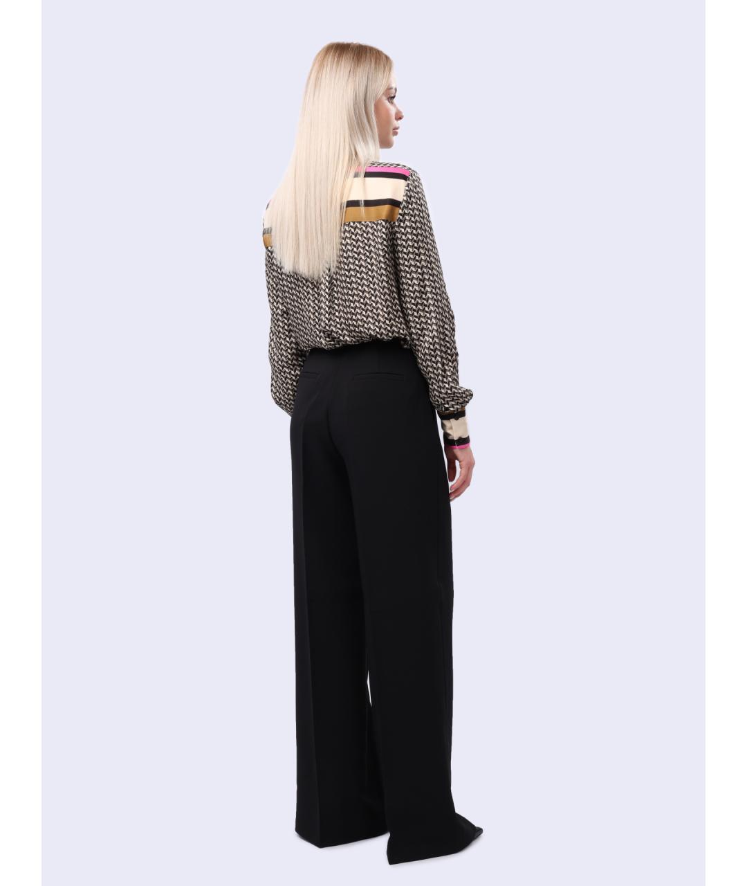 PINKO Черные полиэстеровые прямые брюки, фото 5