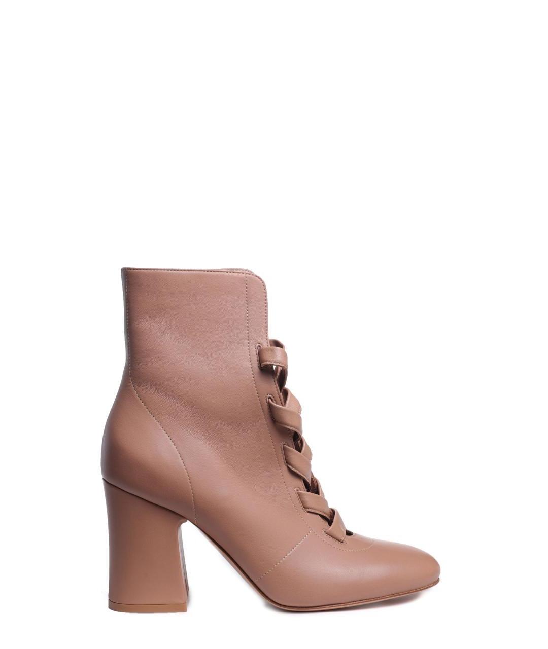 GIANVITO ROSSI Розовые кожаные ботильоны, фото 1