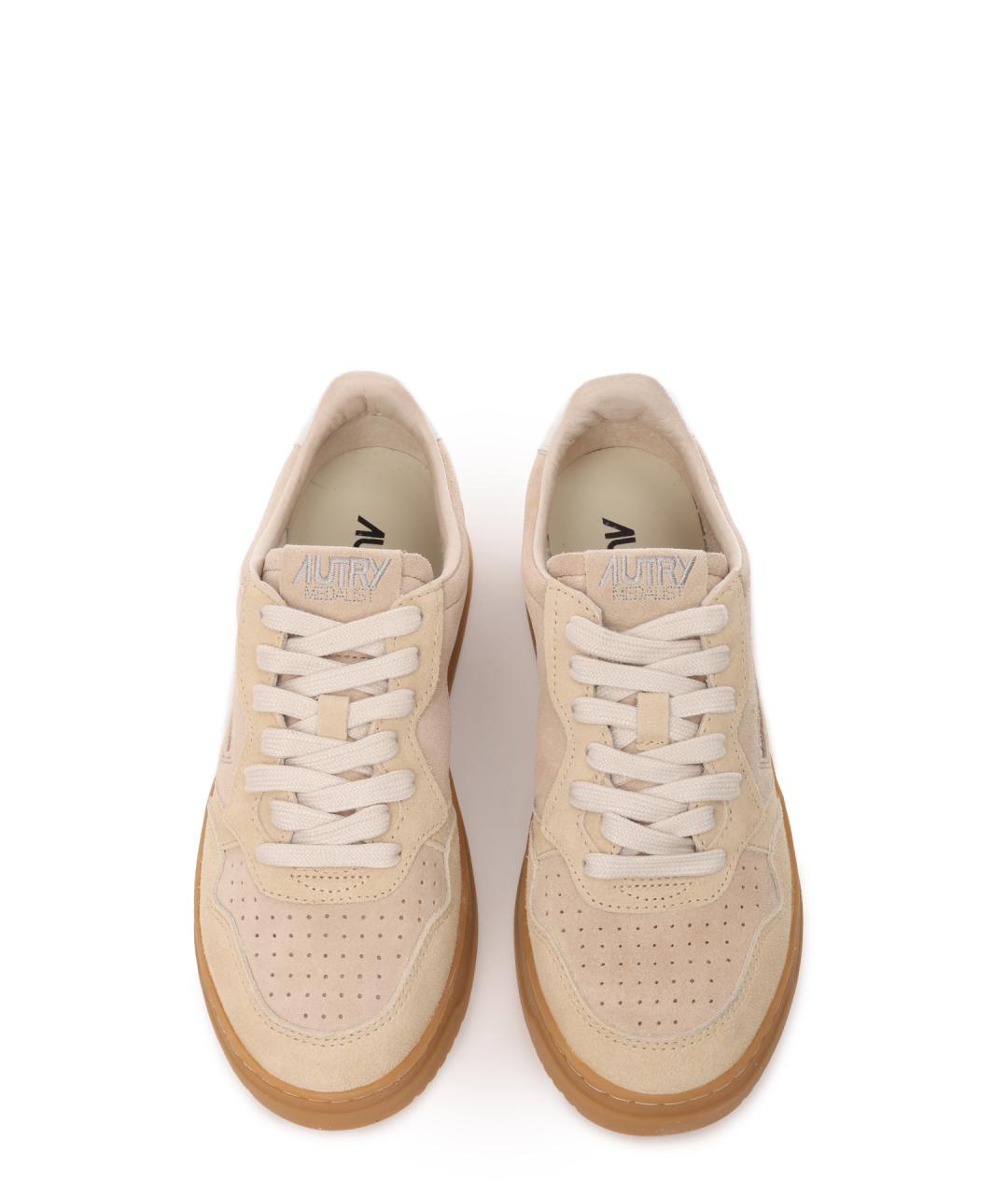 AUTRY Бежевые замшевые кеды, фото 5