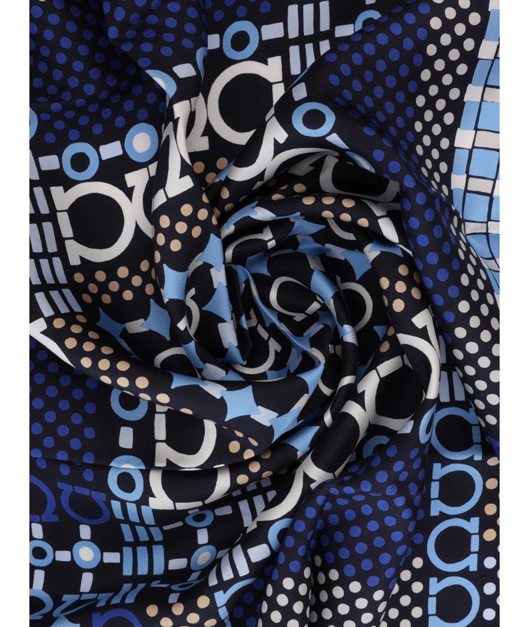 FERRAGAMO Синий шарф, фото 2