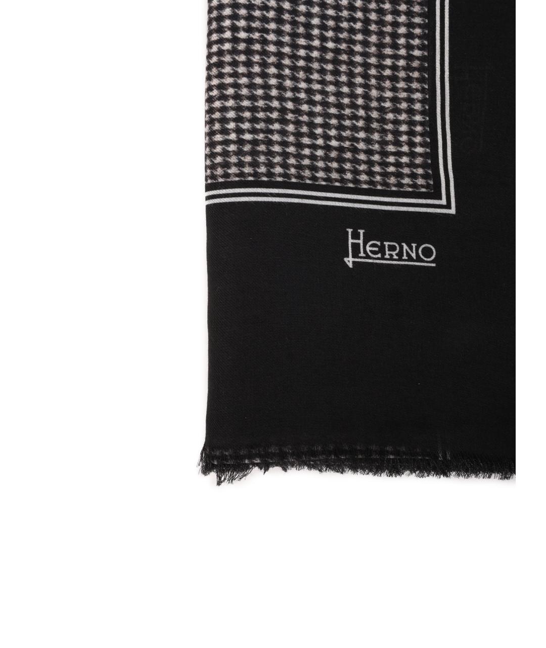 HERNO Черный платок, фото 3