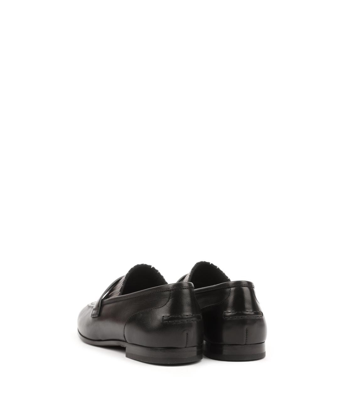 BRUNELLO CUCINELLI Черные кожаные лоферы, фото 3