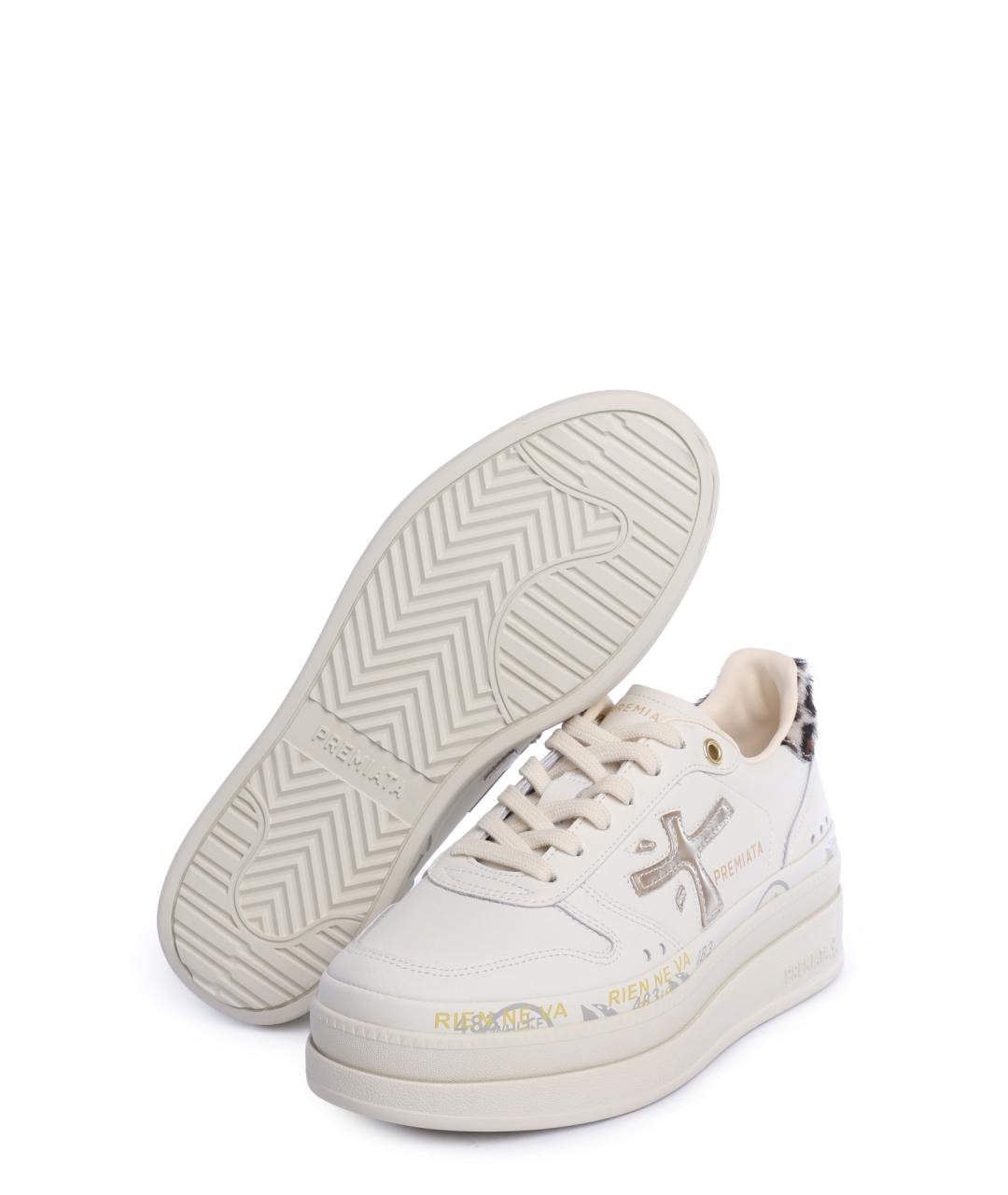 PREMIATA Белые кожаные кеды, фото 4