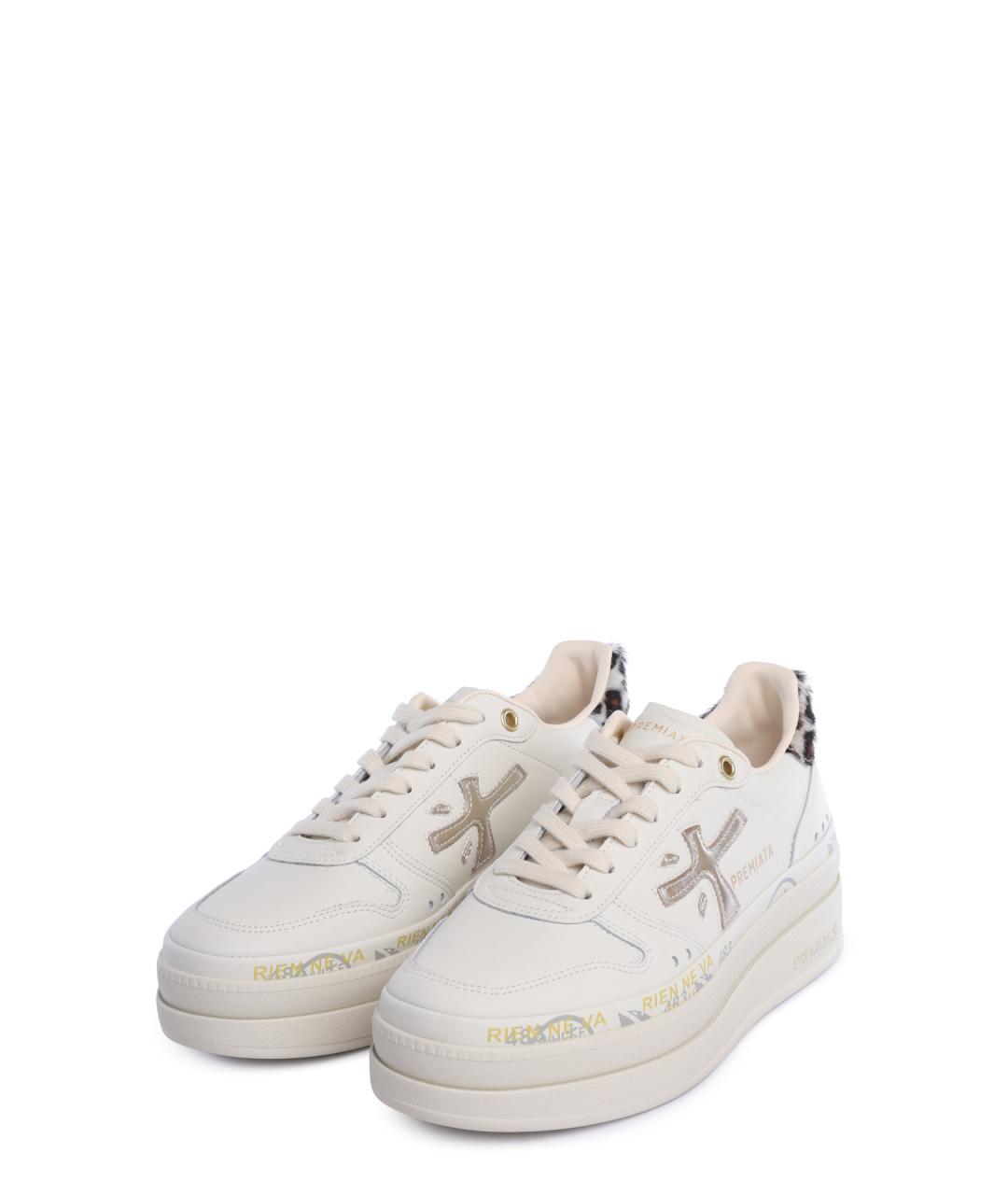 PREMIATA Белые кожаные кеды, фото 2