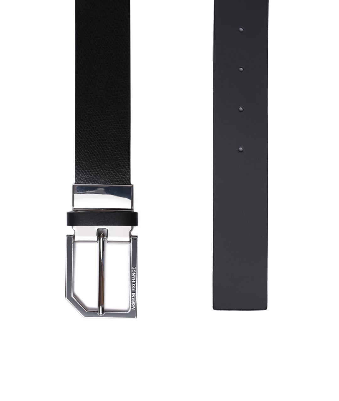 ARMANI EXCHANGE Черный кожаный ремень, фото 2