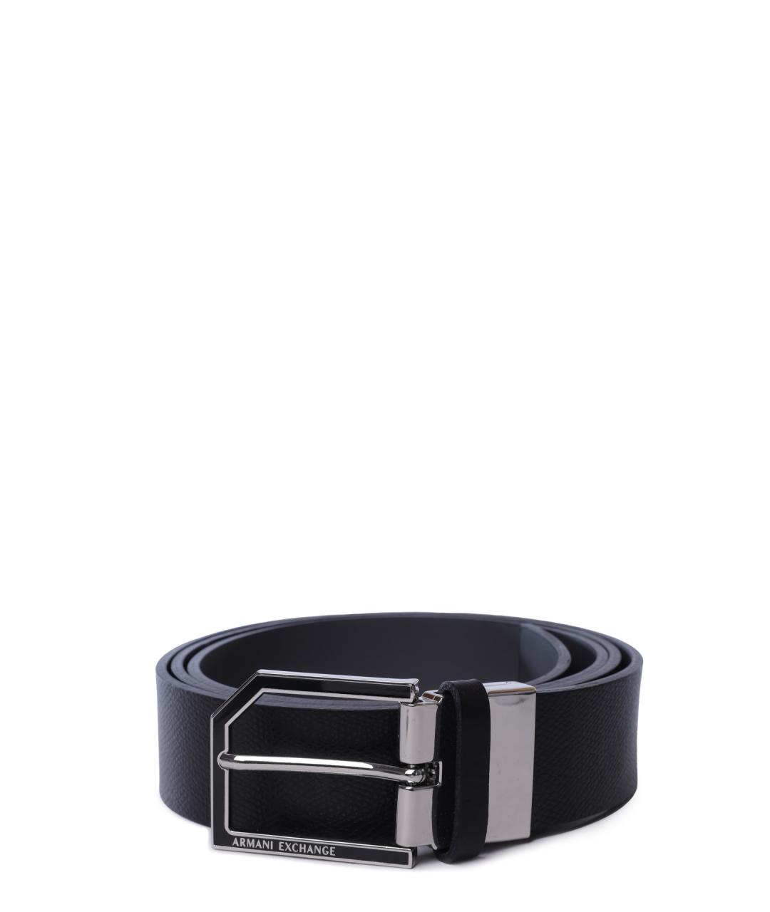ARMANI EXCHANGE Черный кожаный ремень, фото 3