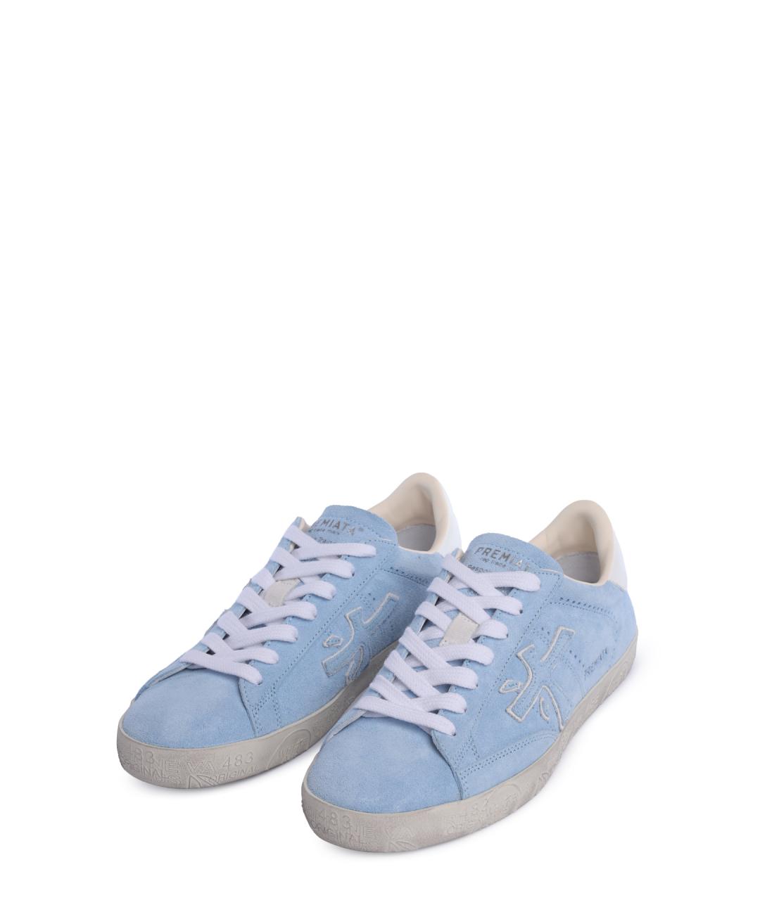 PREMIATA Голубые замшевые кеды, фото 3