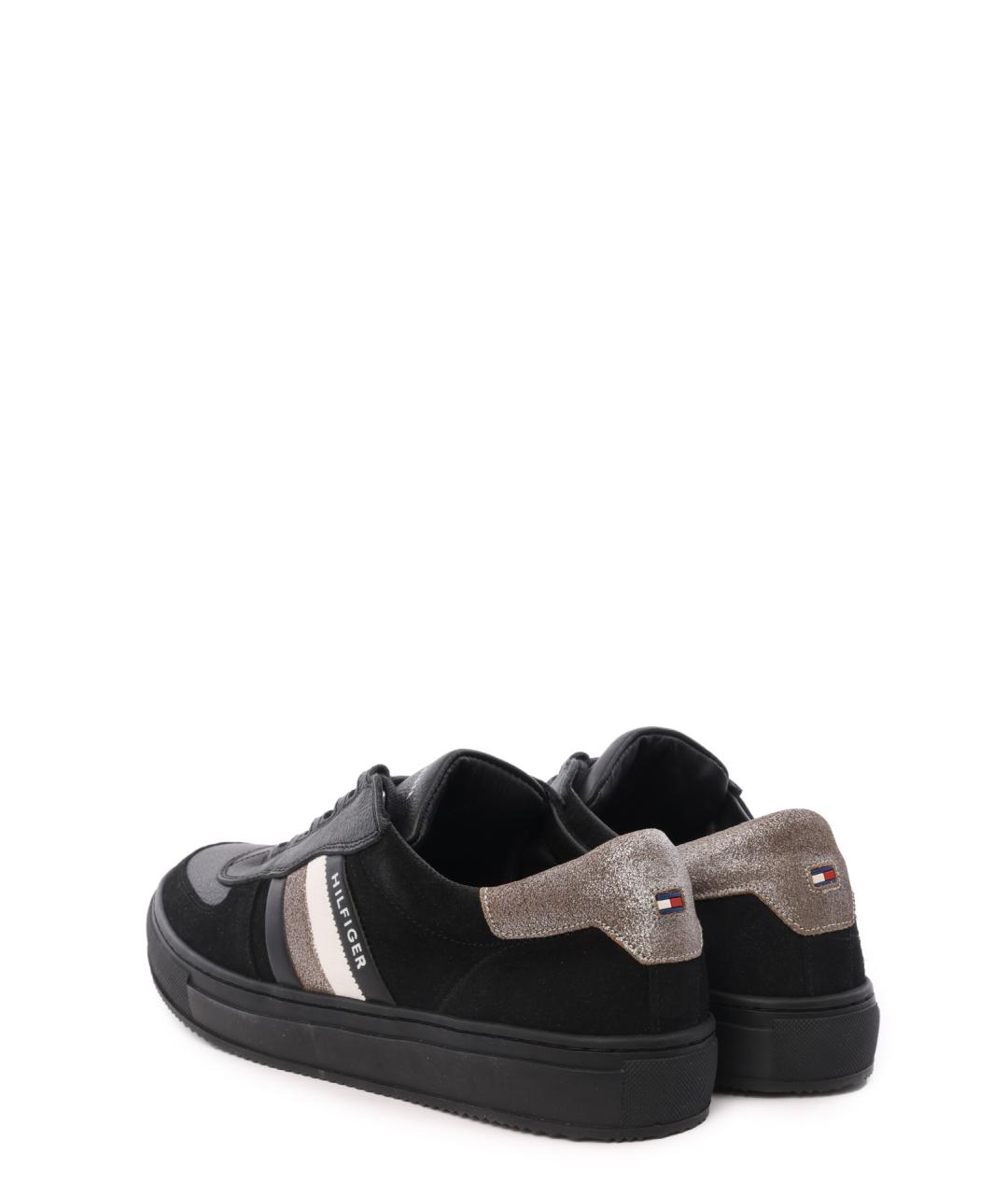 TOMMY HILFIGER Черные замшевые низкие кроссовки / кеды, фото 3