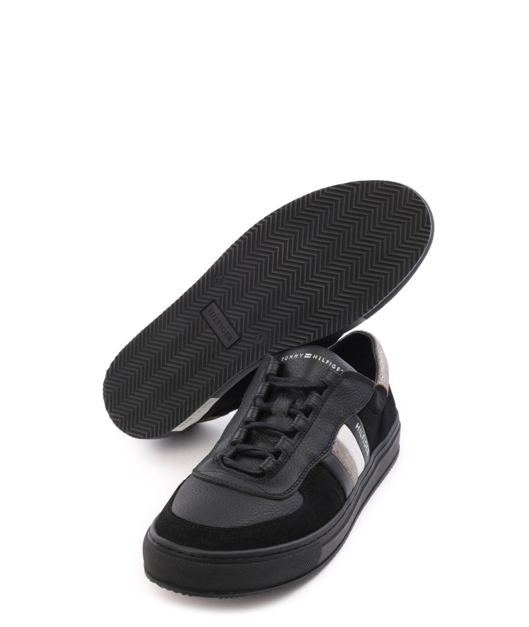 TOMMY HILFIGER Черные замшевые низкие кроссовки / кеды, фото 5