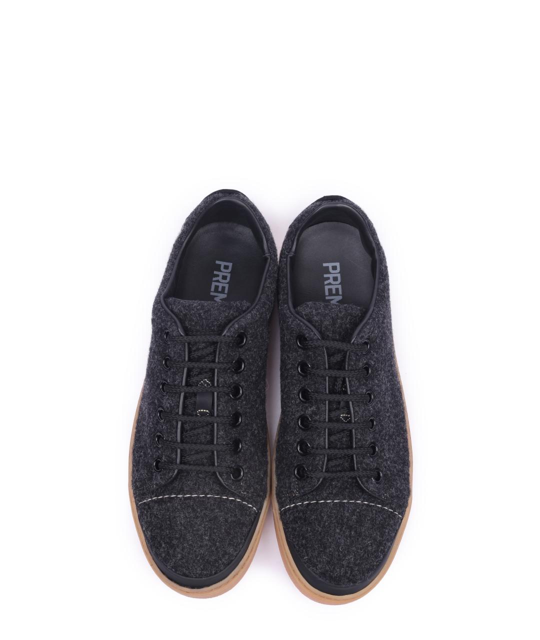 PREMIATA Серые текстильные низкие кроссовки / кеды, фото 4