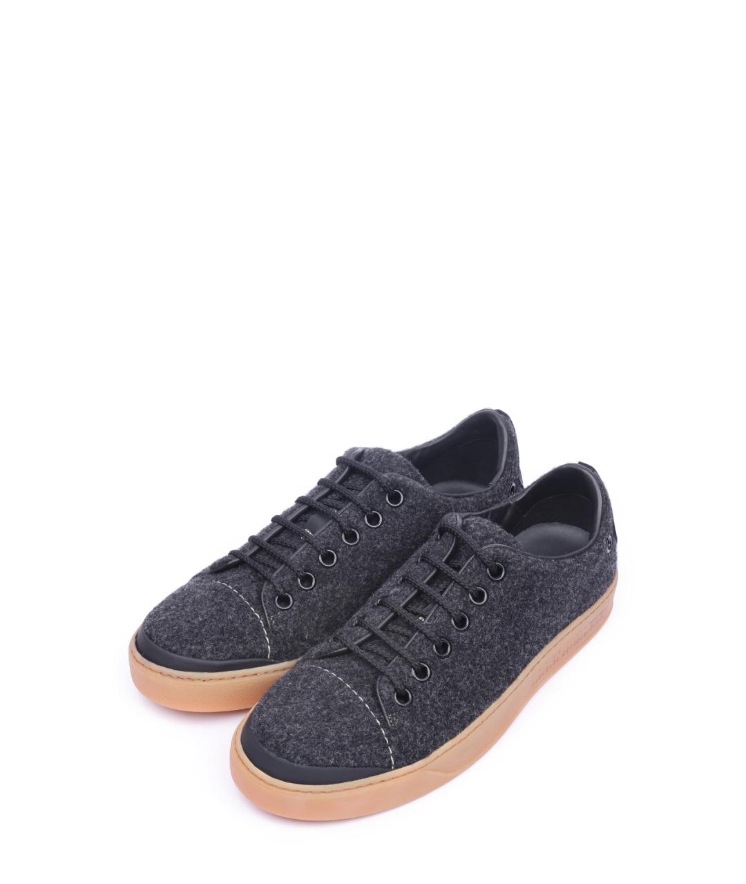 PREMIATA Серые текстильные низкие кроссовки / кеды, фото 2