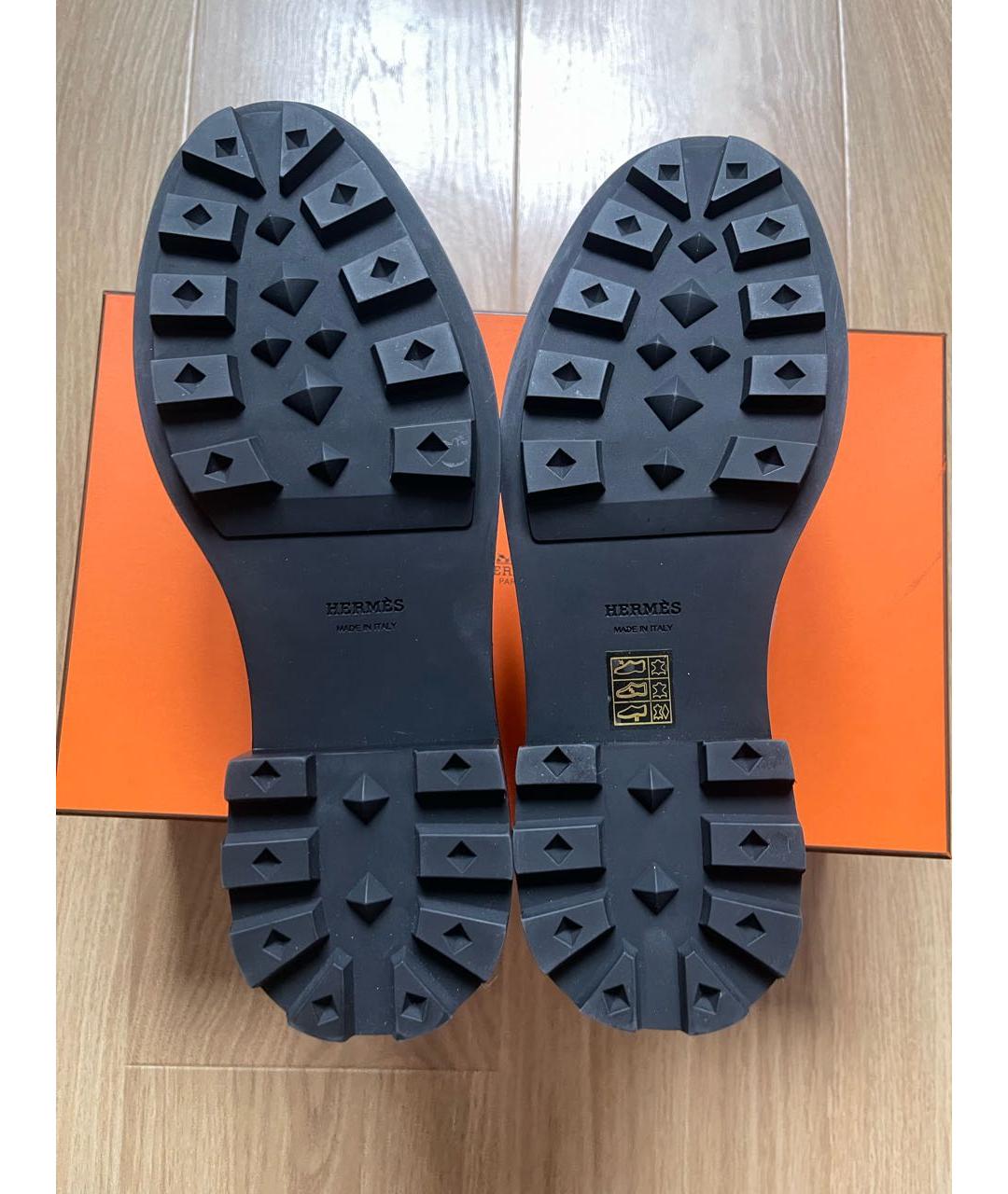 HERMES Белые кожаные лоферы, фото 7