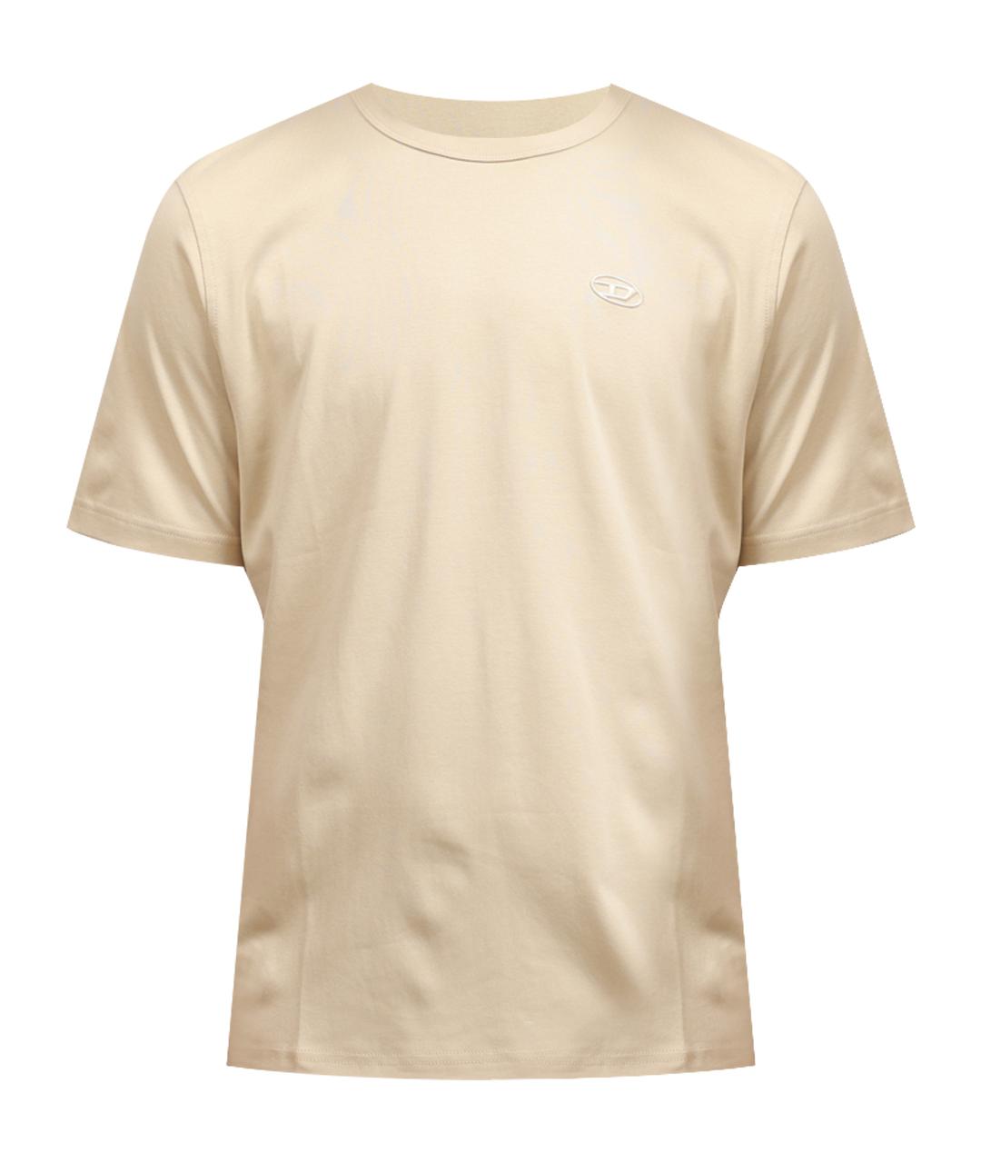DIESEL Бежевая хлопковая футболка, фото 1