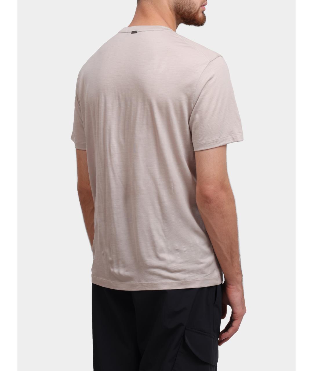 HERNO Бежевая футболка, фото 4