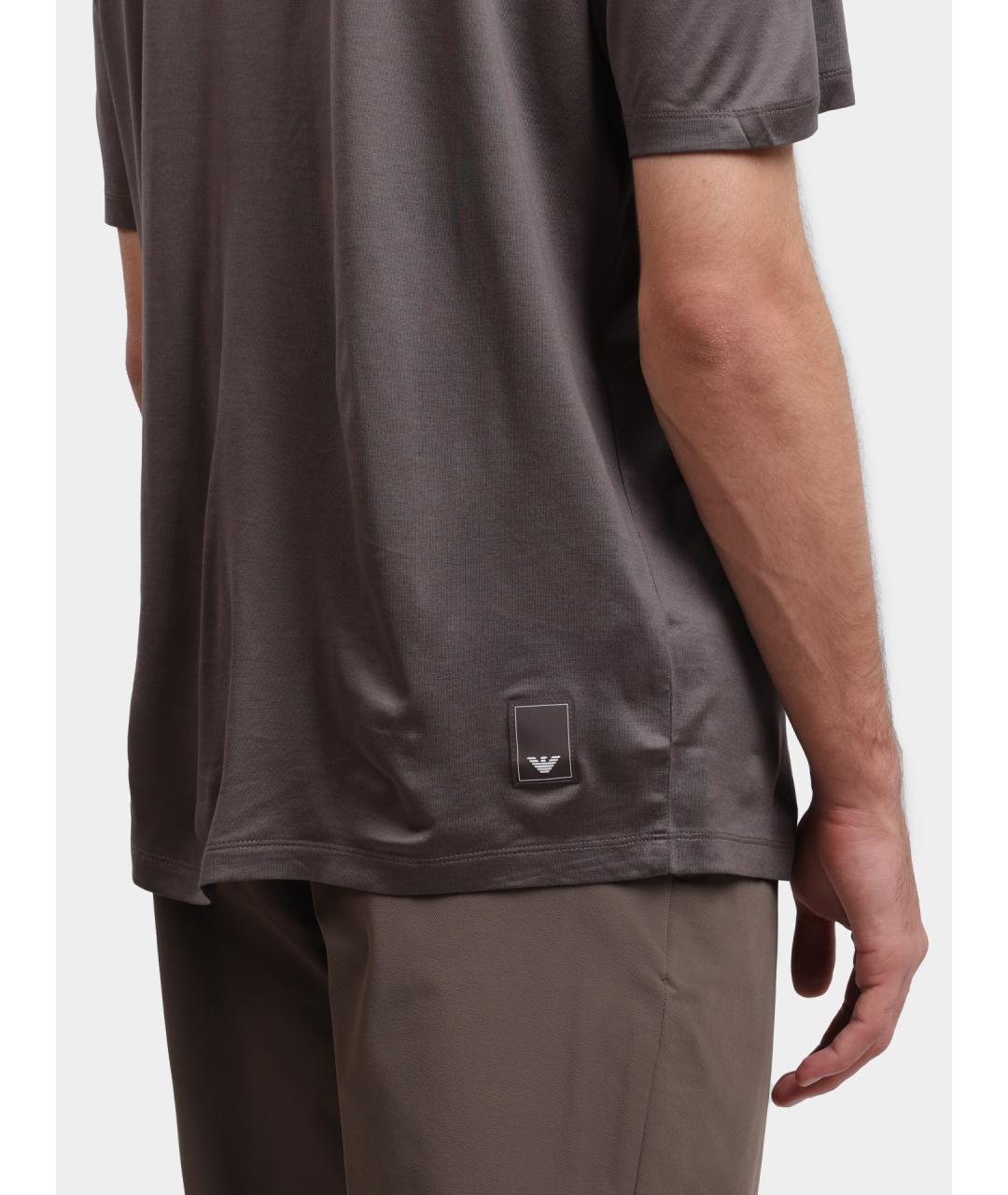 EMPORIO ARMANI Коричневая футболка, фото 5