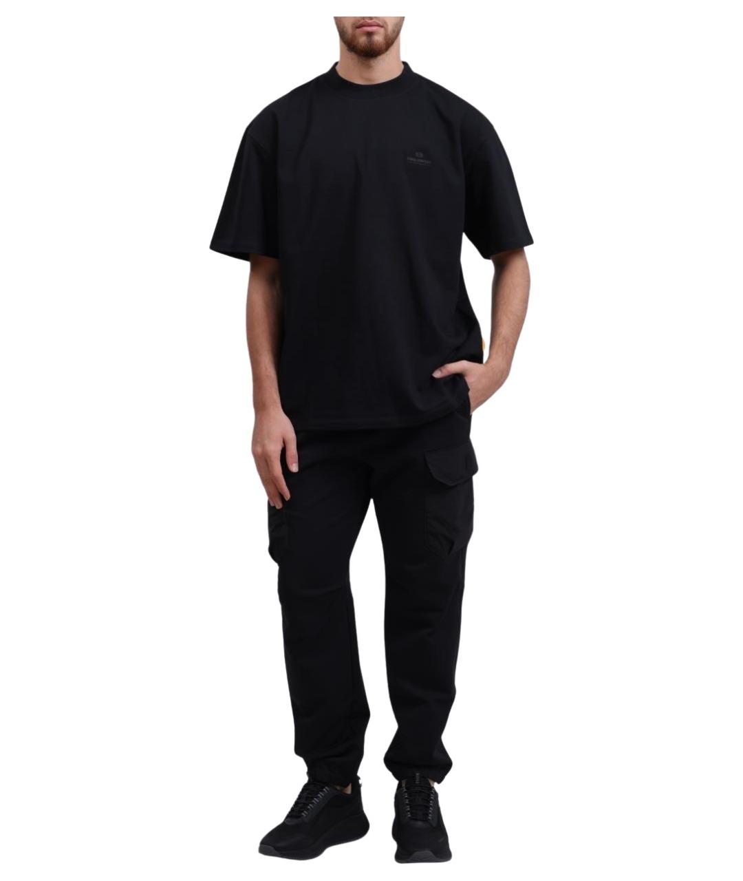 PARAJUMPERS Черная хлопковая футболка, фото 1