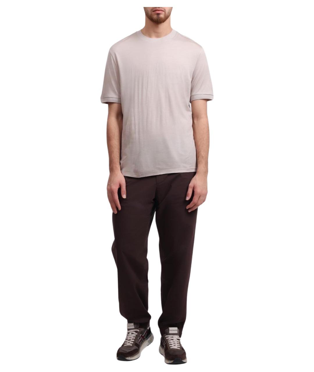 HERNO Бежевая хлопковая футболка, фото 1