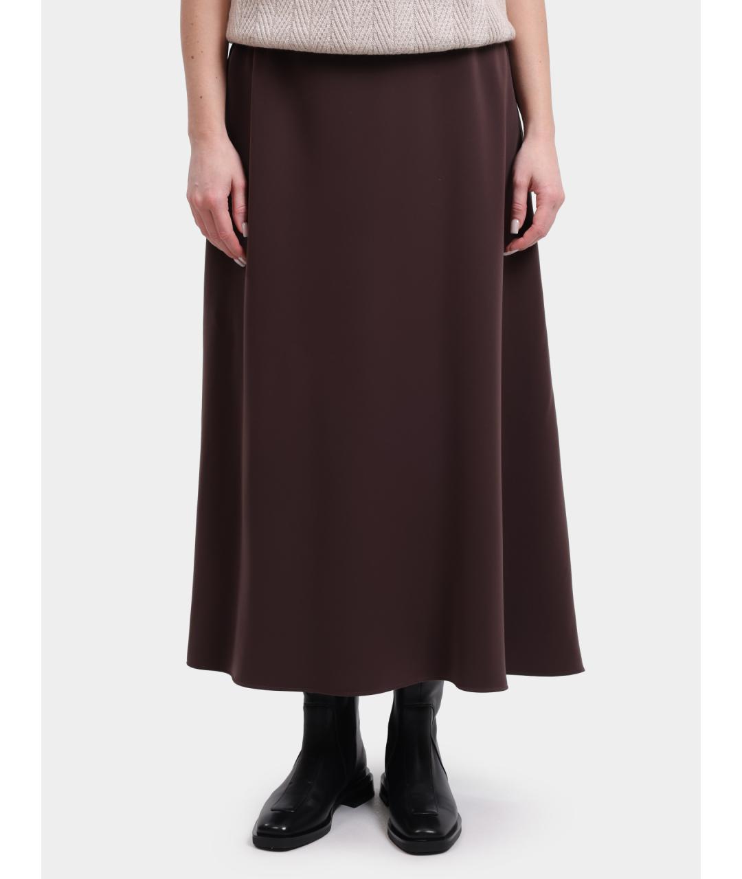 HERNO Коричневая полиэстеровая юбка миди, фото 6