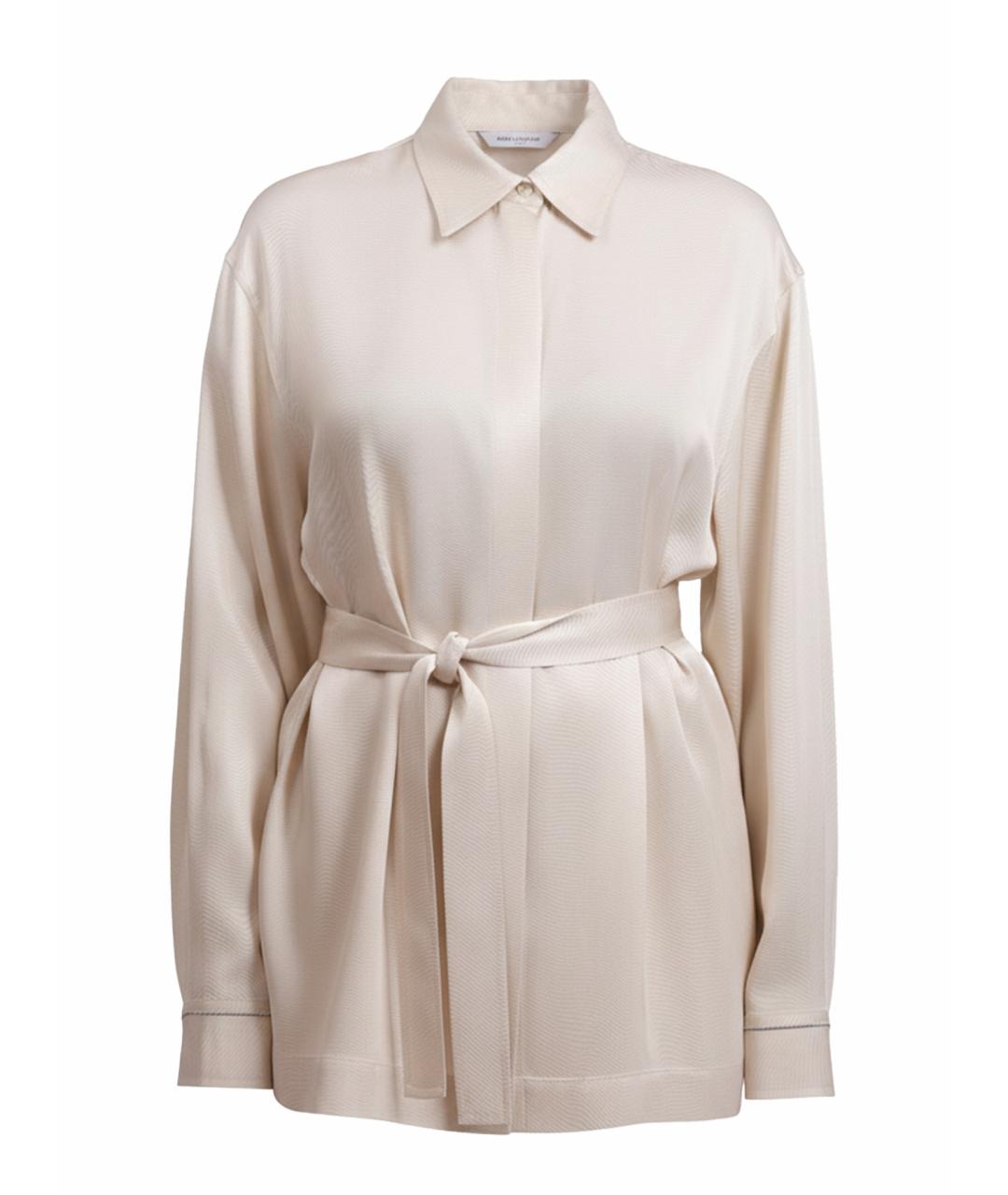 PESERICO Белая шелковая рубашка, фото 1