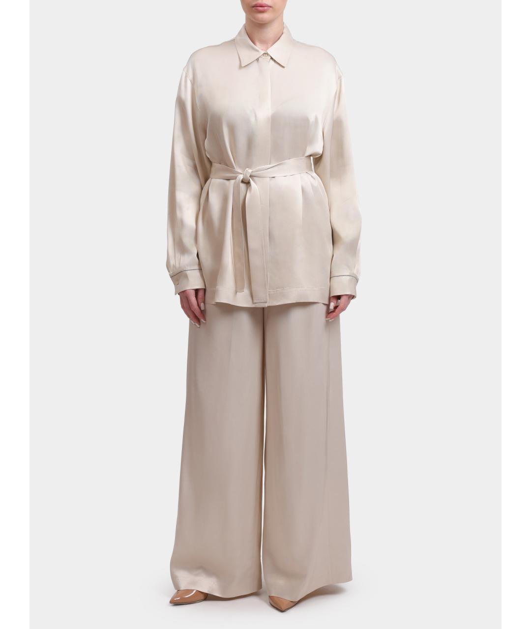 PESERICO Белая шелковая рубашка, фото 2