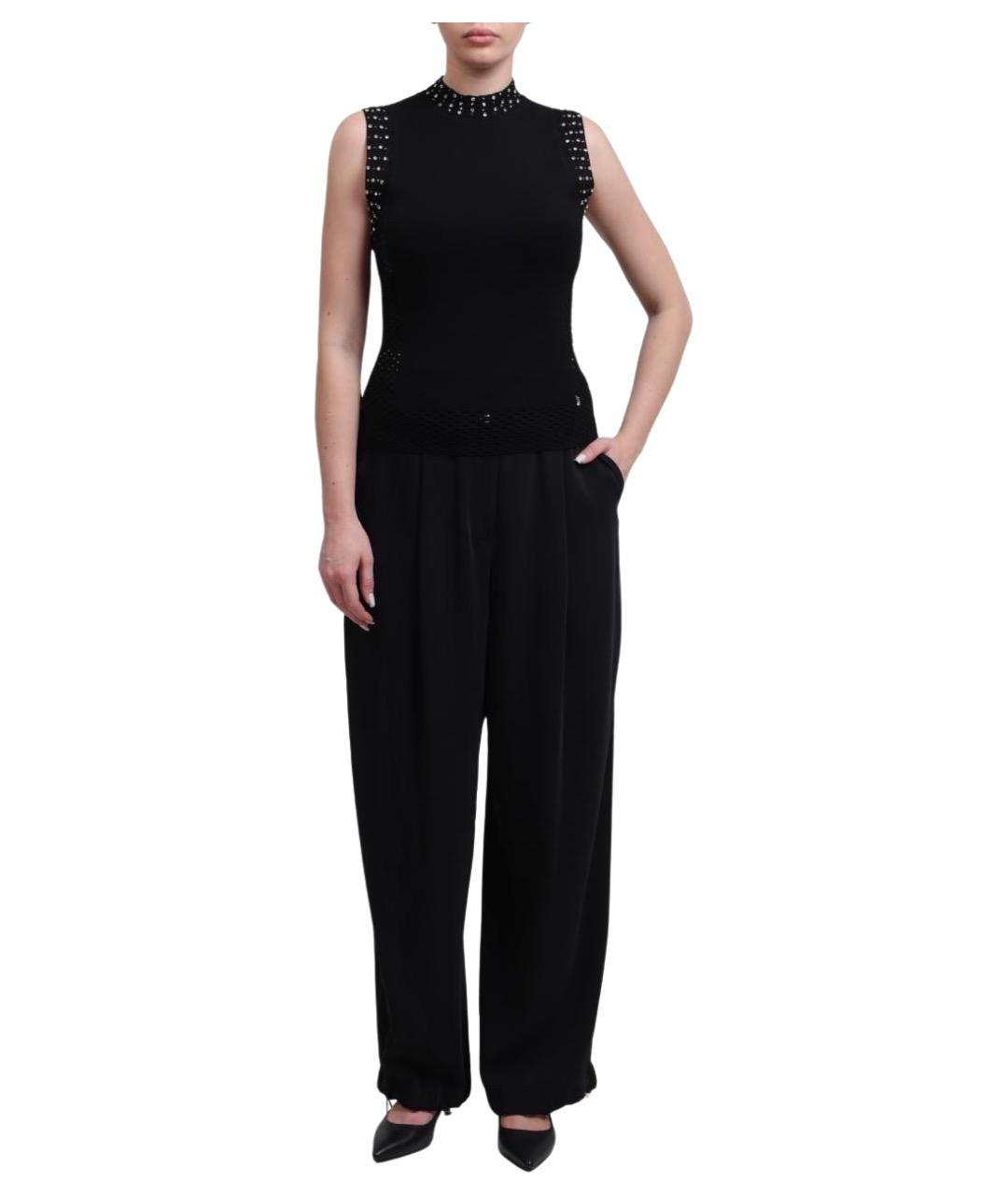 LIU JO Черная вискозная майка, фото 1